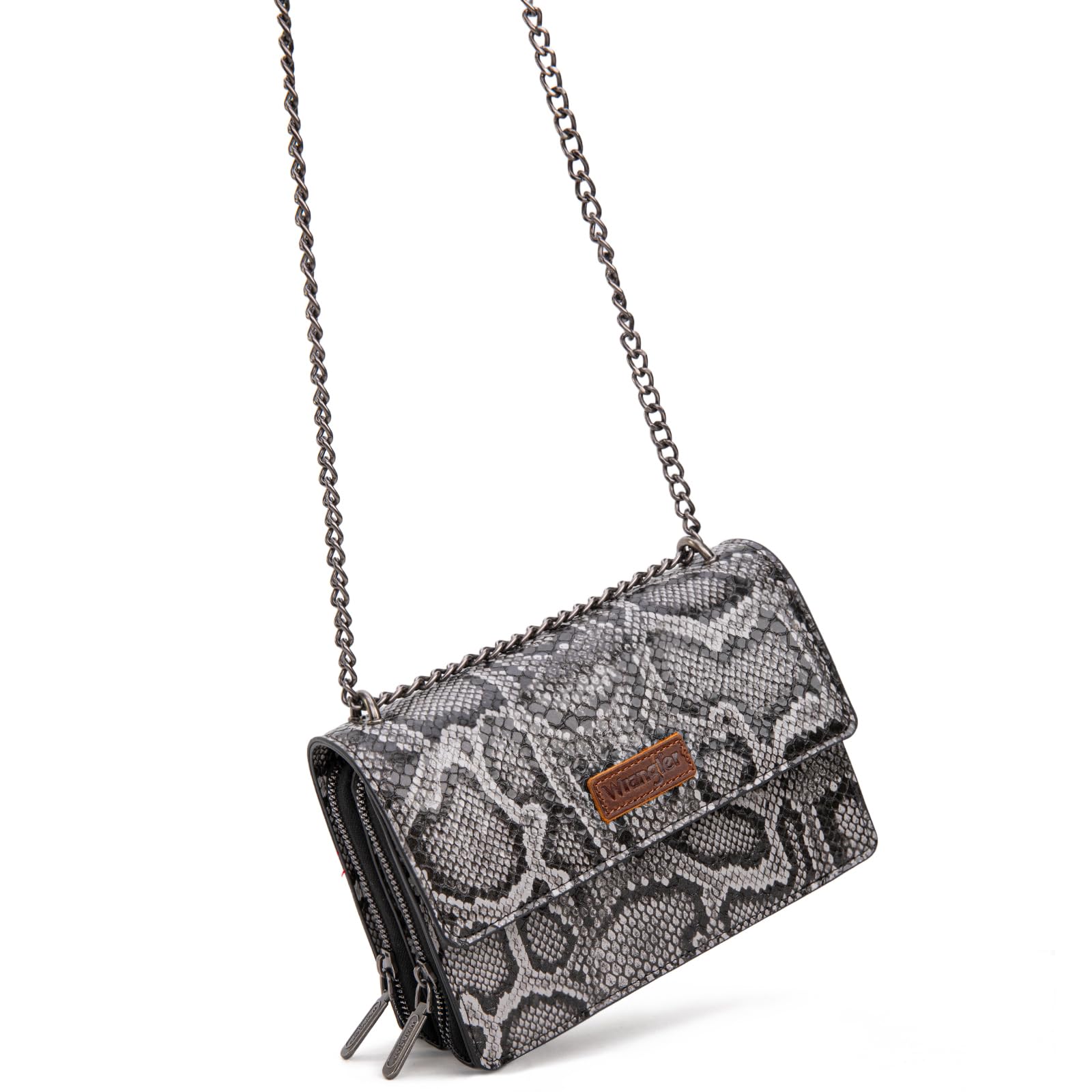 Wrangler Flap Crossbody Purse for Women Shoulder Bag Vintage Wallets with Chain Strap