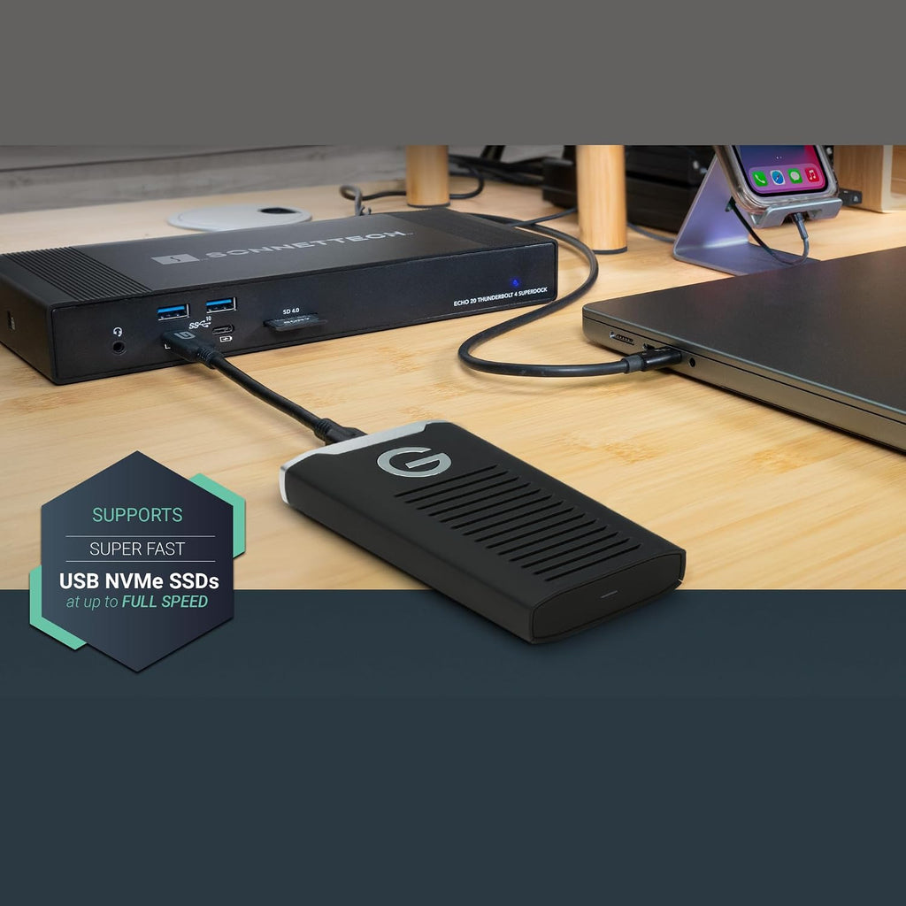 Sonnet Echo 20 Thunderbolt 4 SuperDock 2.5GbE HDMI NVMe 100W USB-C Mac PC