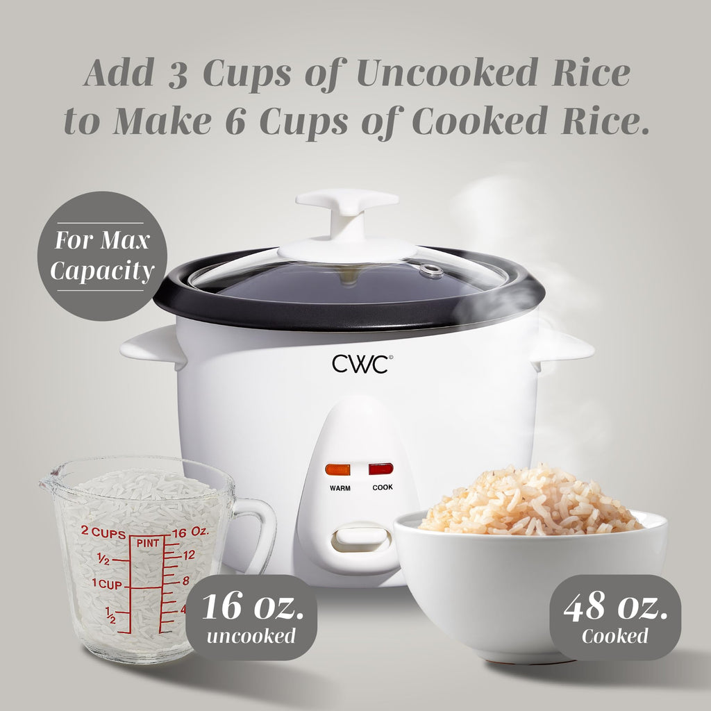 COOK WITH COLOR 6 Cup Rice Cooker 300W - Effortless Cooking and Perfectly, Cooks 3 Cups of Raw Rice for 6 Cups of Cooked Rice, Floral Blue