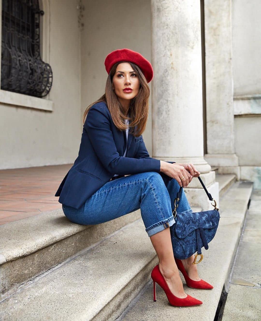 Women French Wool Beret Hats - Solid Color Classic Beanie Winter Cap