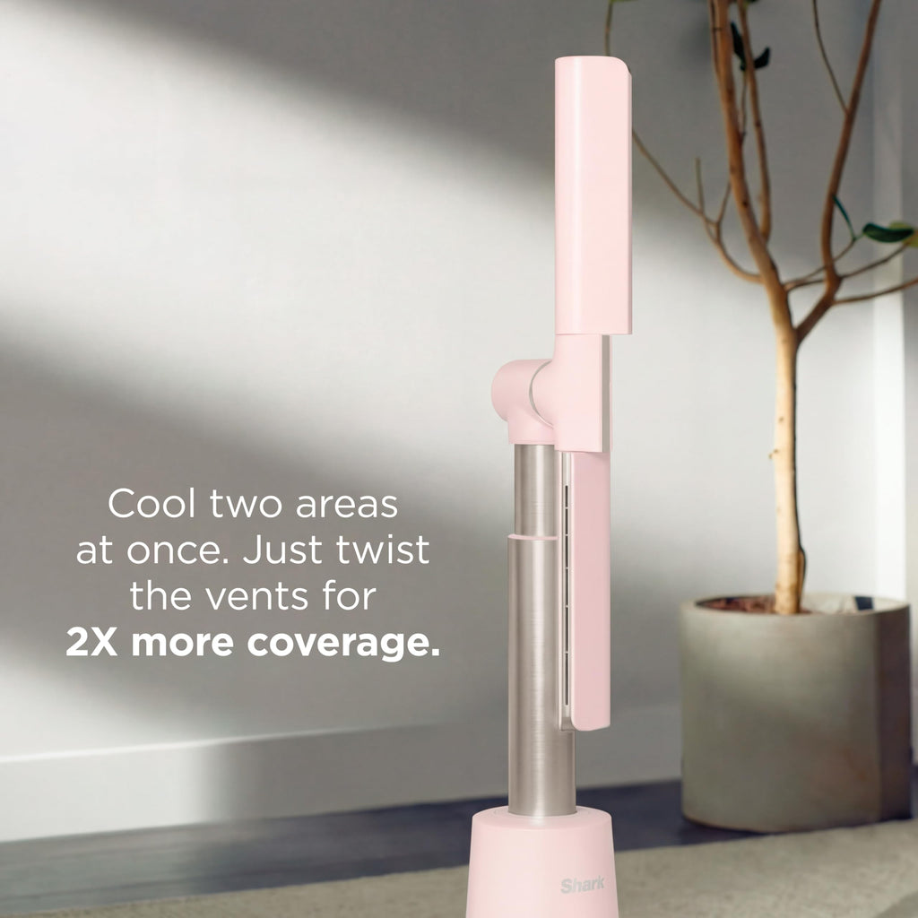 Shark TurboBlade Fan—Ultra-customizable bladeless tower fan, pivots, twists, oscillates 180°, circulates and propels air, 10 noise levels + 10 speeds, easy to clean, charcoal, TF202S