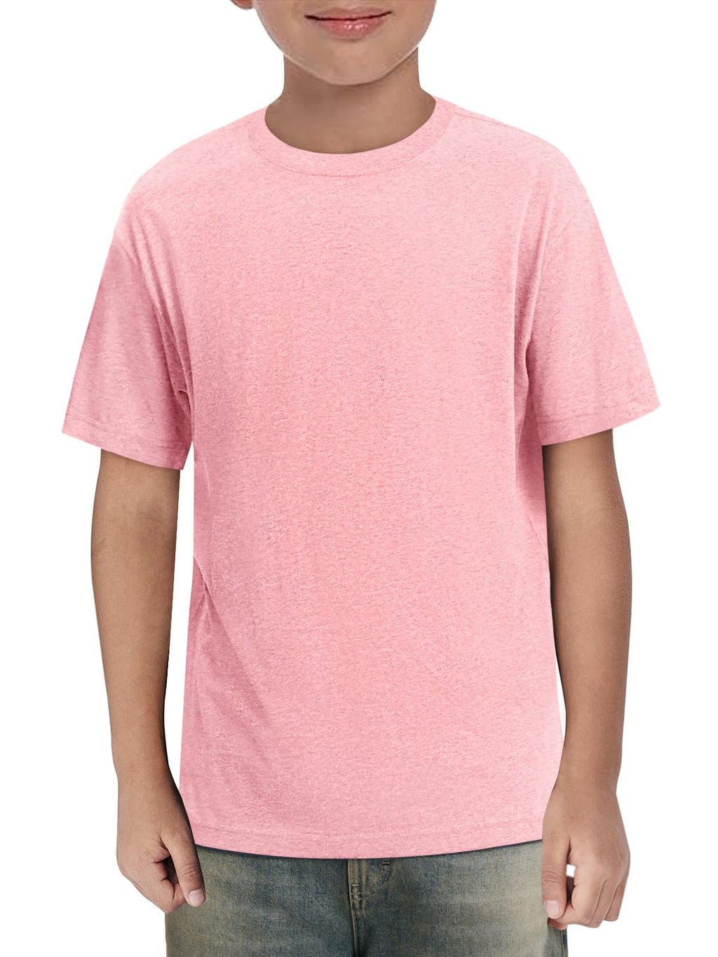 Haloumoning Boys Short Sleeve Shirts Kids Summer Crewneck T-Shirts Casual Tops Tees 5-14 Years