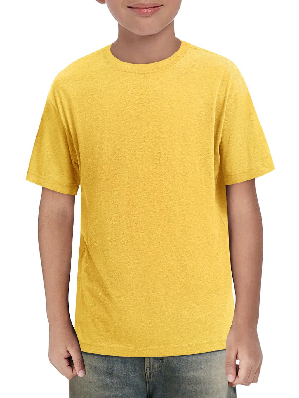 Haloumoning Boys Short Sleeve Shirts Kids Summer Crewneck T-Shirts Casual Tops Tees 5-14 Years