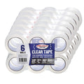 Pacific Mailer Clear Packing Tape, 2 Inch Wide, 2.0mil Thickness, 110 Yard Per Roll [Pack of 6 Rolls]