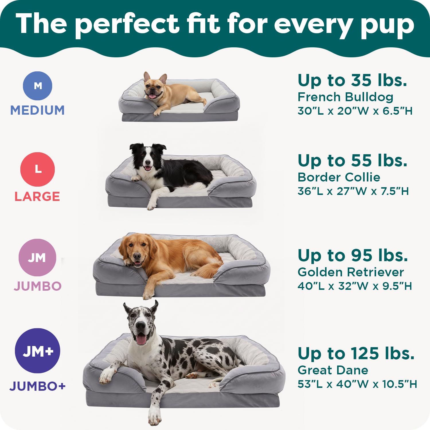 Furhaven Cooling Gel Dog Bed for Medium/Small Dogs w/ Removable Bolsters & Washable Cover, For Dogs Up to 35 lbs - Plush & Velvet Waves Perfect Comfort Sofa - Brownstone, Medium