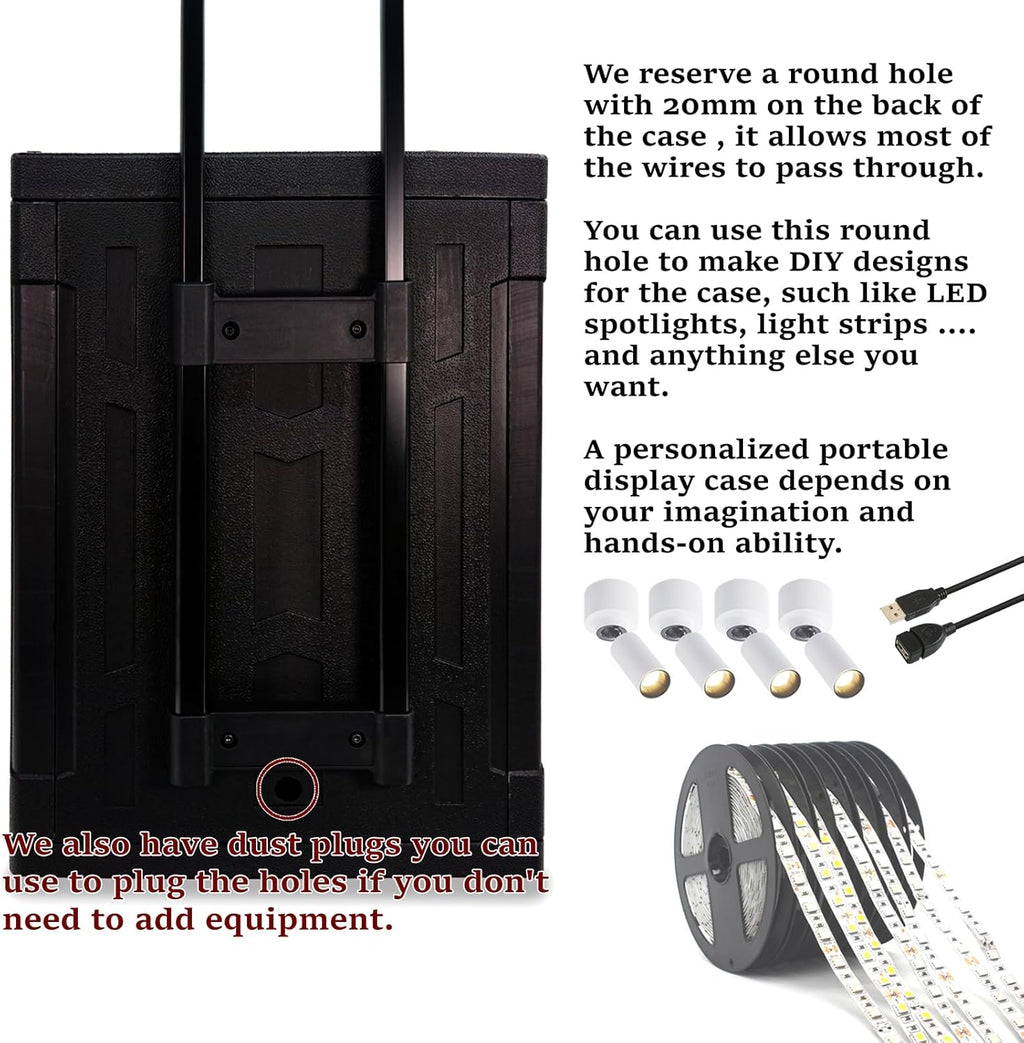 oTTRPGo Large Magnetic Miniature Carrying Case with Wheels for Warhammer | Trolley handle transport box, fits 3000+ pts Warhammer 40k & Age of Sigmar, tabletop RPG DND miniatures storage case