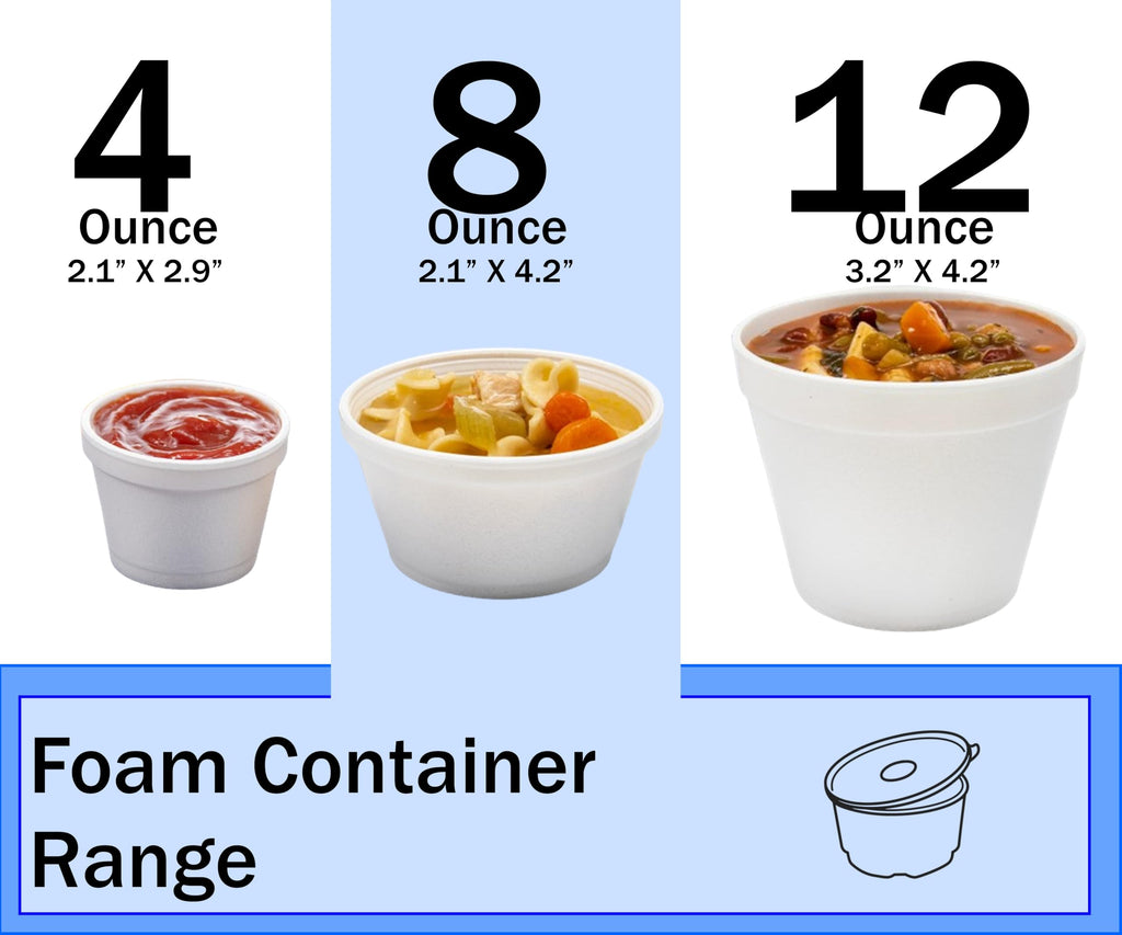 Mr Miracle Foam Bowl with Lid for Hot and Cold Foods – 4 Ounce Disposable Soup Container with Vented Lid, Great for Ice Cream, Yogurt, Soup, Takeout [50 pack]