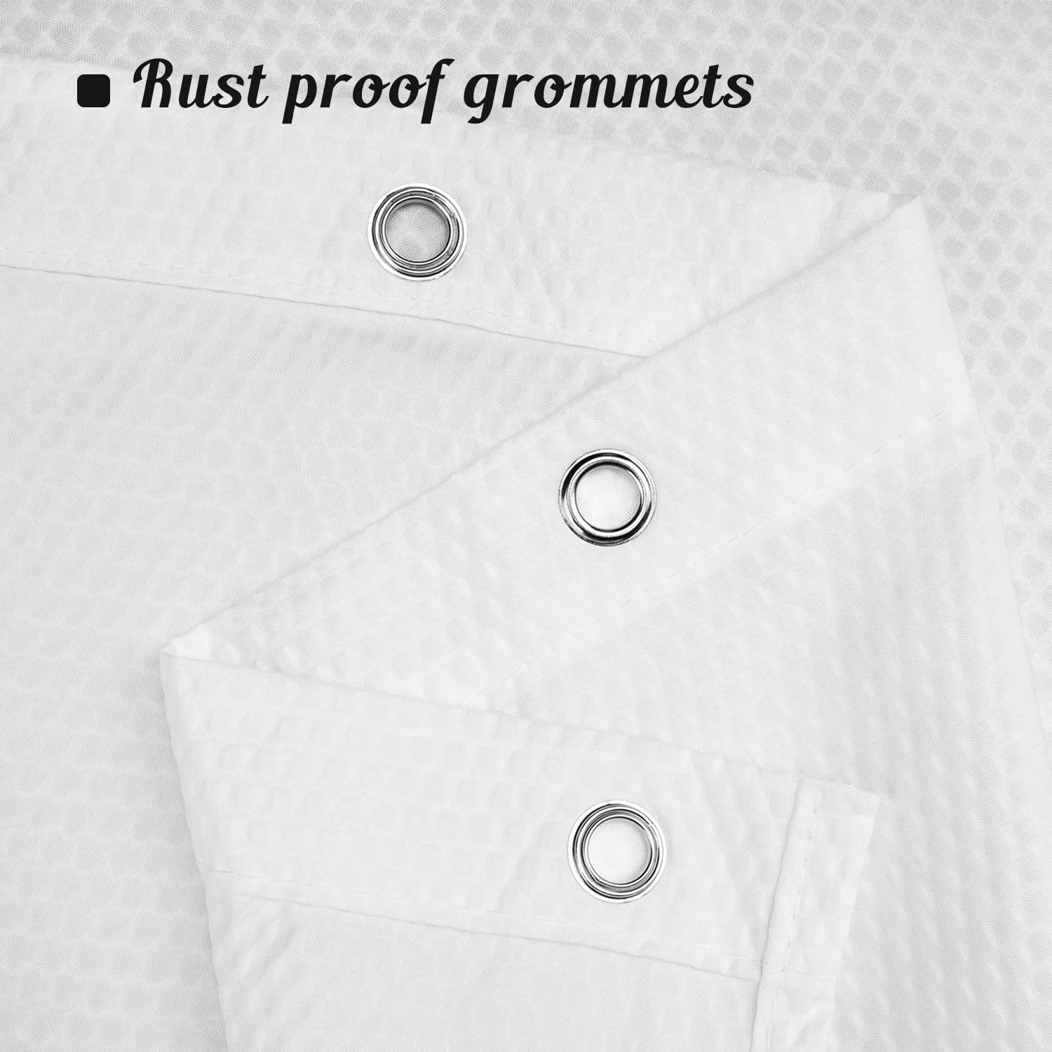 Mrs Awesome Embossed Microfiber Shower Curtain Liner 70 x 72 inches, Soft Fabric Shower Curtain Washable and Water Repellent,70x72, Cream