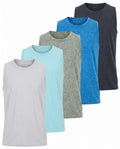 Real Essentials 5 Pack: Boys Dry-Fit Active Athletic Performance Tank Top