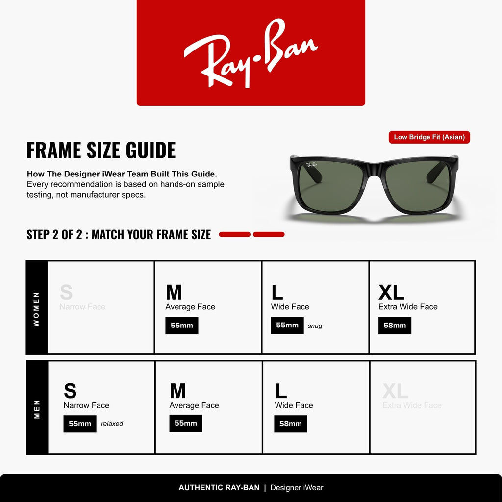 Ray-Ban RB4165F Justin Classic Square Sunglasses for Men