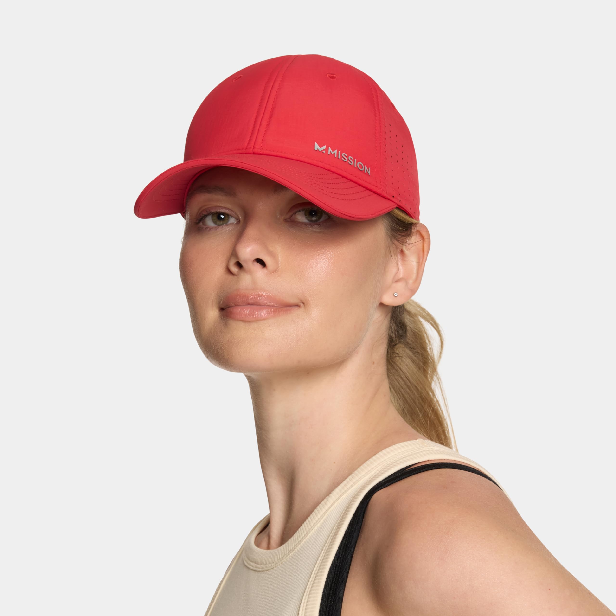 MISSION Cooling Vented Performance Hat Unisex Cap for Workouts, Golf & Running, Sweat & Water Activated Technology