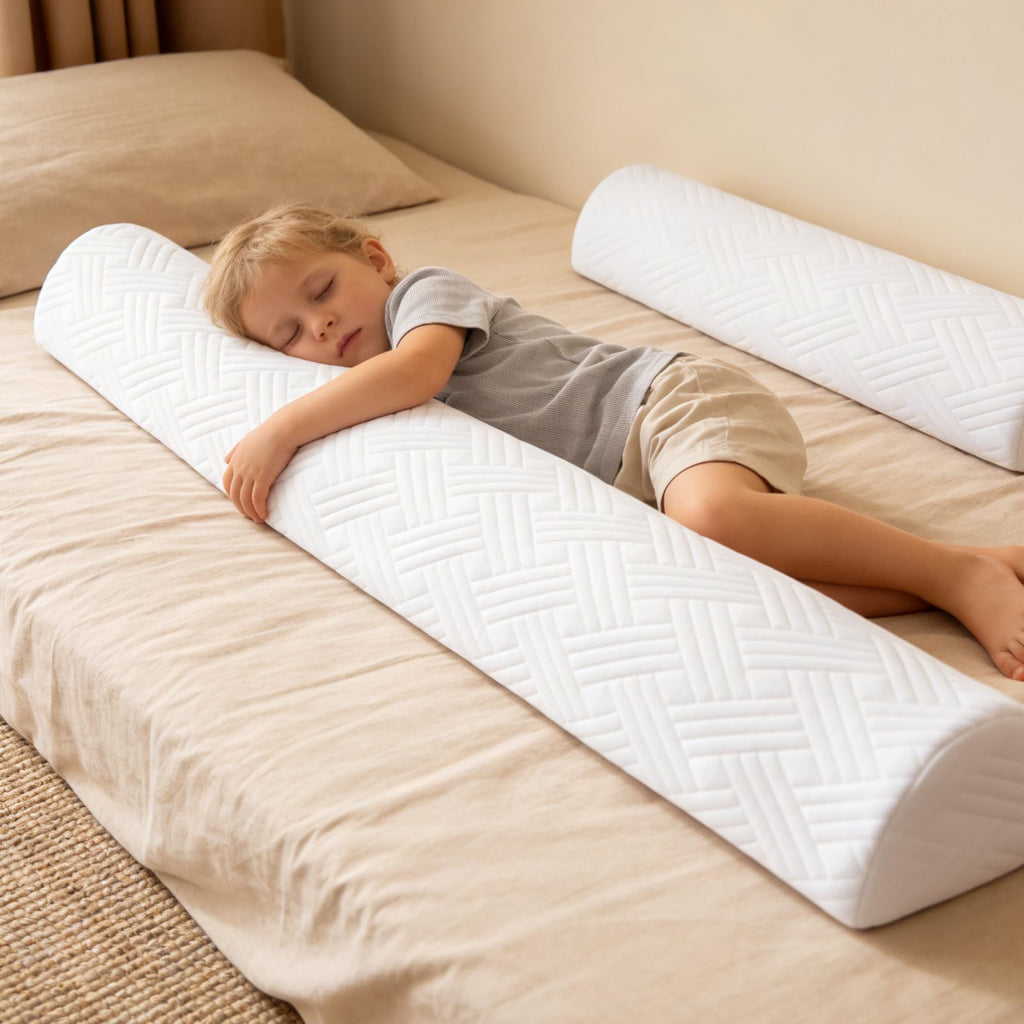 Ceekliybear 1-Pack Premium Foam Bed Bumpers for Toddler, Non-Slip Bed Rails for Toddlers for Twin, Queen, King Beds, Machine Washable Bumpers Cover for Easy Care（Size：52" x 7" x 5"）