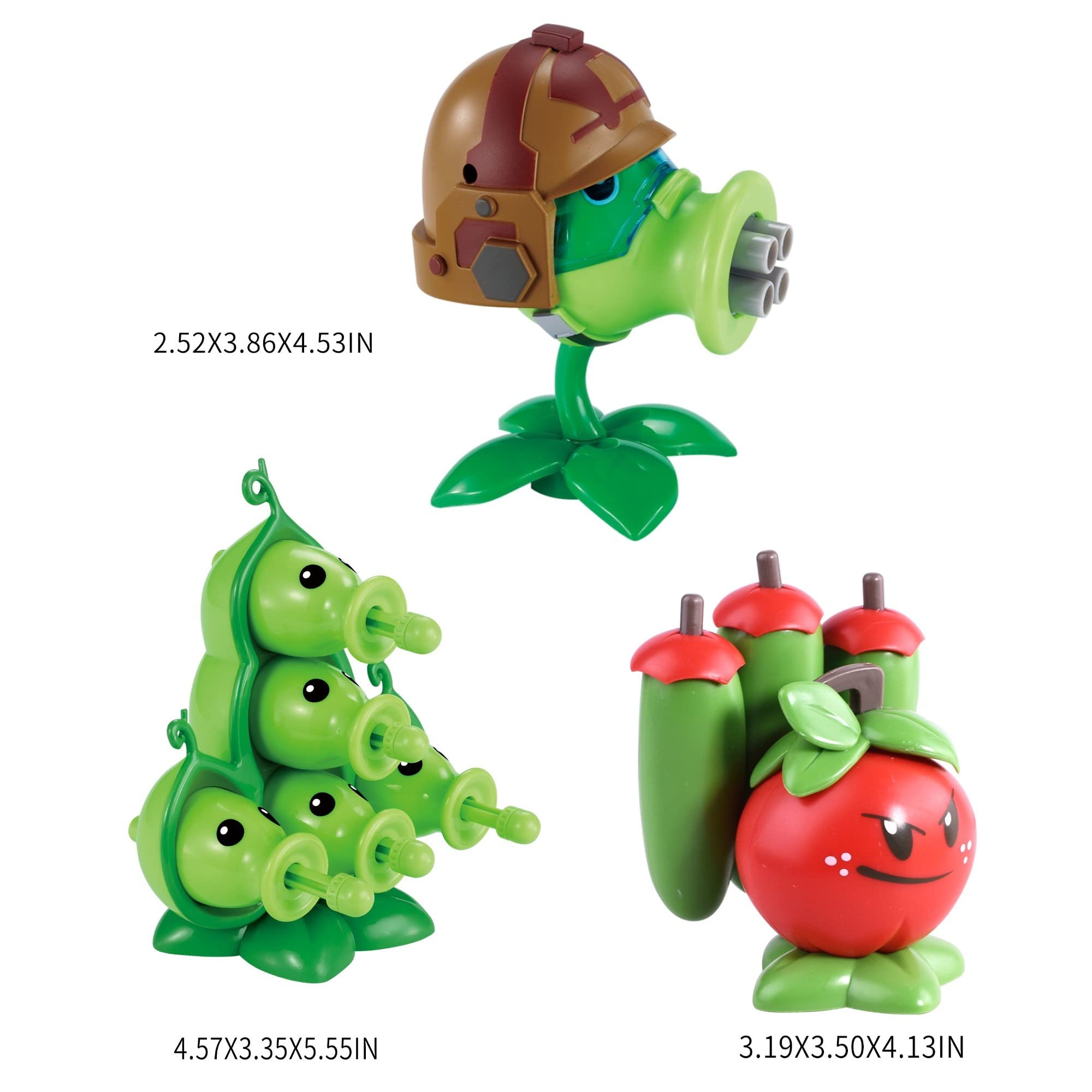 ROLOSO Plants and Zombies Toys Figures vs Peashooter Party Favors Birthday Decorations Supplies Plush Sets Playset Series 2 PVZ Kids Games Books Zomboss Gargantuar with Storage Box