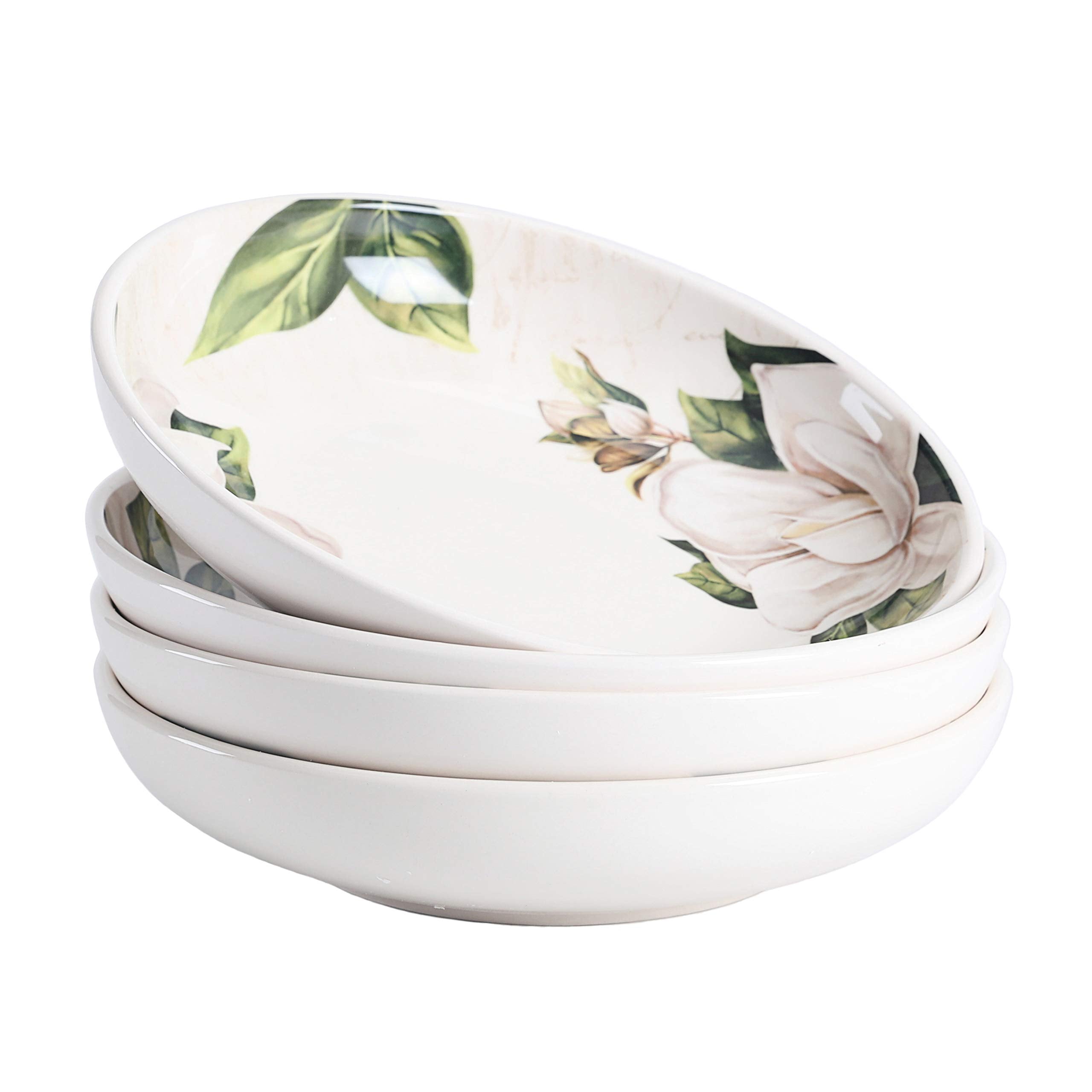 Bico Blue Talavera Pasta Bowls, 35oz Salad Bowl Set of 4, Large Ceramic Serving Dinner Bowls for Soup and Cereal, Microwave and Dishwasher Safe, Gift for Housewarming and Thanksgiving