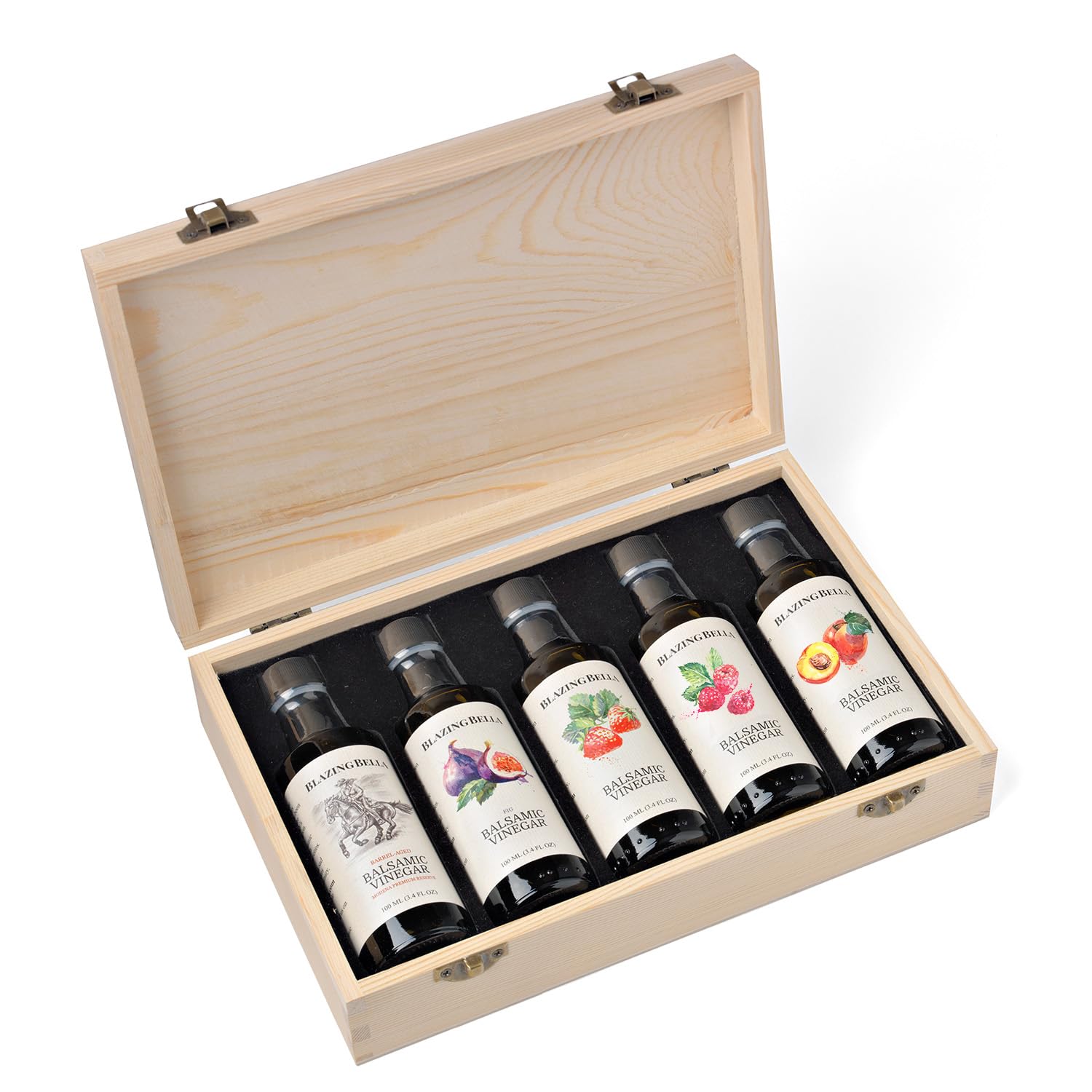 Blazing Bella Barrel Aged Balsamic Vinegar of Modena, Italy – Thick, Rich & Naturally Sweet – Premium Traditional Italian Balsamic – 8.45 fl oz (250ml)