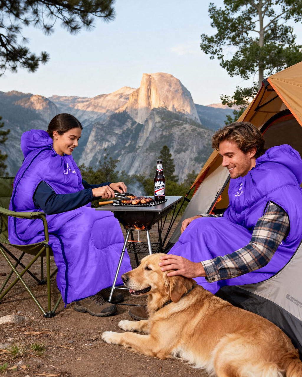 Sportneer Wearable Sleeping Bag for Adults & Kids – Walkable with Arm Zippers, Warm Weather & Cold Waterproof, Compact for Camping, Stadiums, Travel, Backpacking & Car Use