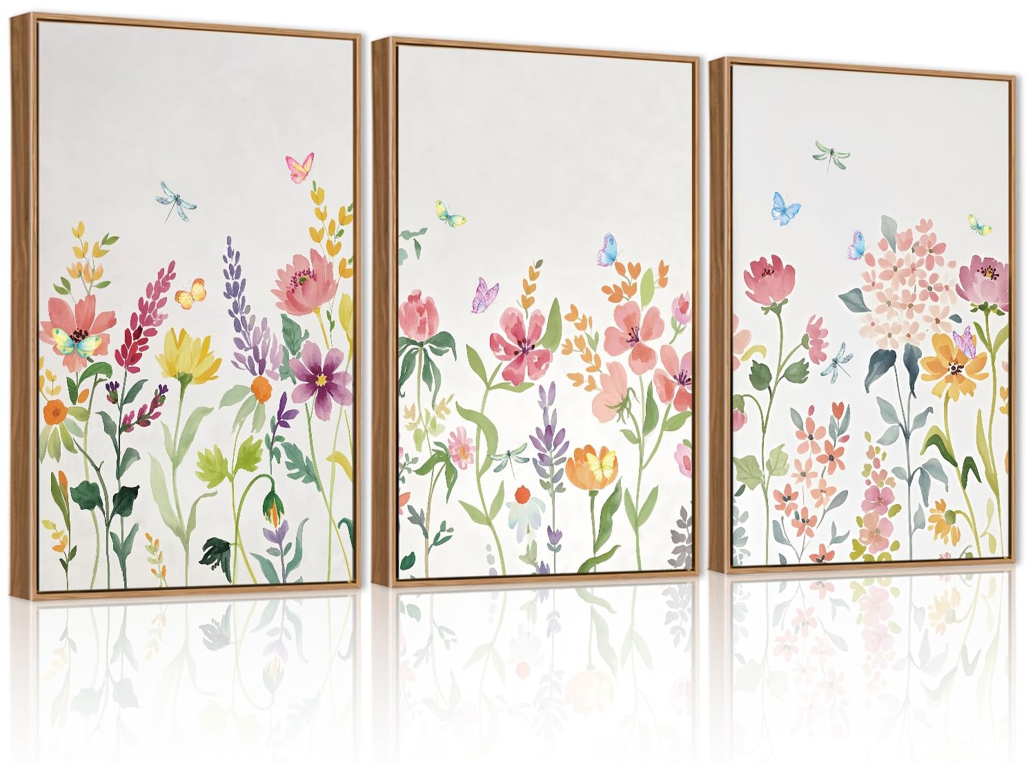 CHDITB Abstract Modern Framed Canvas Wall Art Set, Contemporary Artwork for Home Decor, Neutral Pastel Illustration Wall Painting, Nordic Minimal Zen Art Prints for Living Room Office-16 x24 x3