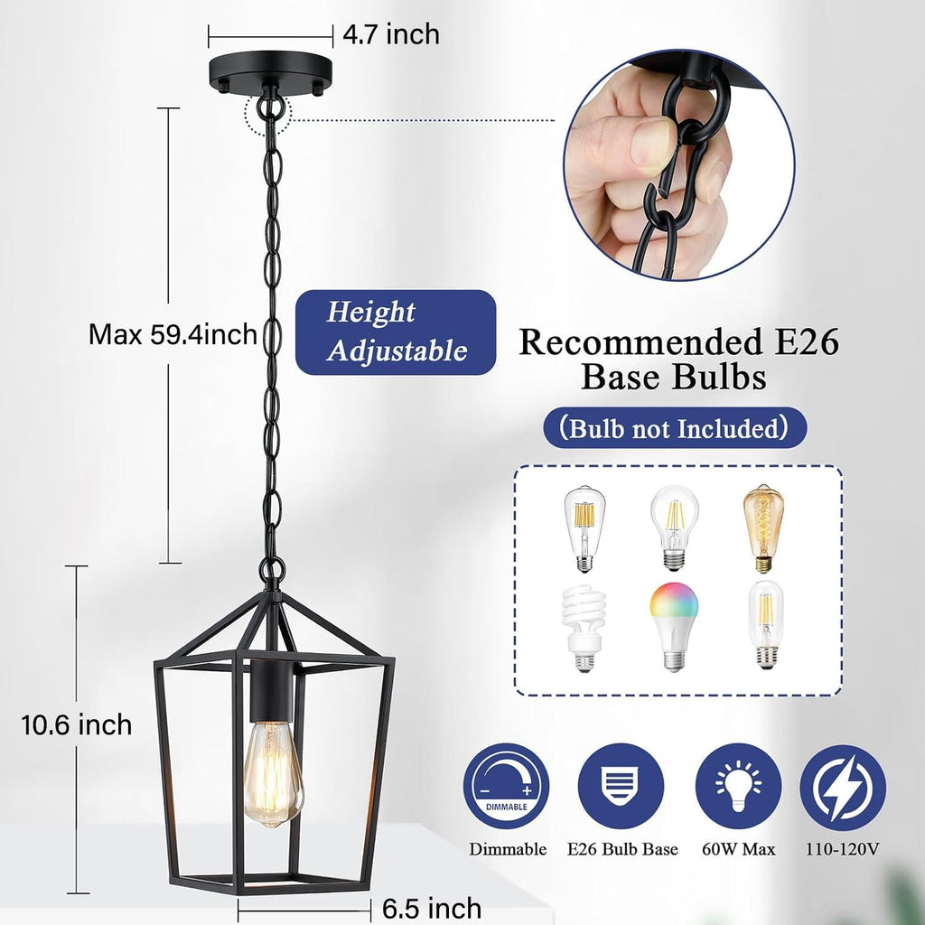 Sheetea 2-Pack Gold Pendant Lights Kitchen Island, Modern Mid Century Light Fixtures Hanging Lamp for Kitchen, Farmhouse Kitchen Pendant Lighting Over Island, Metal Cage Design