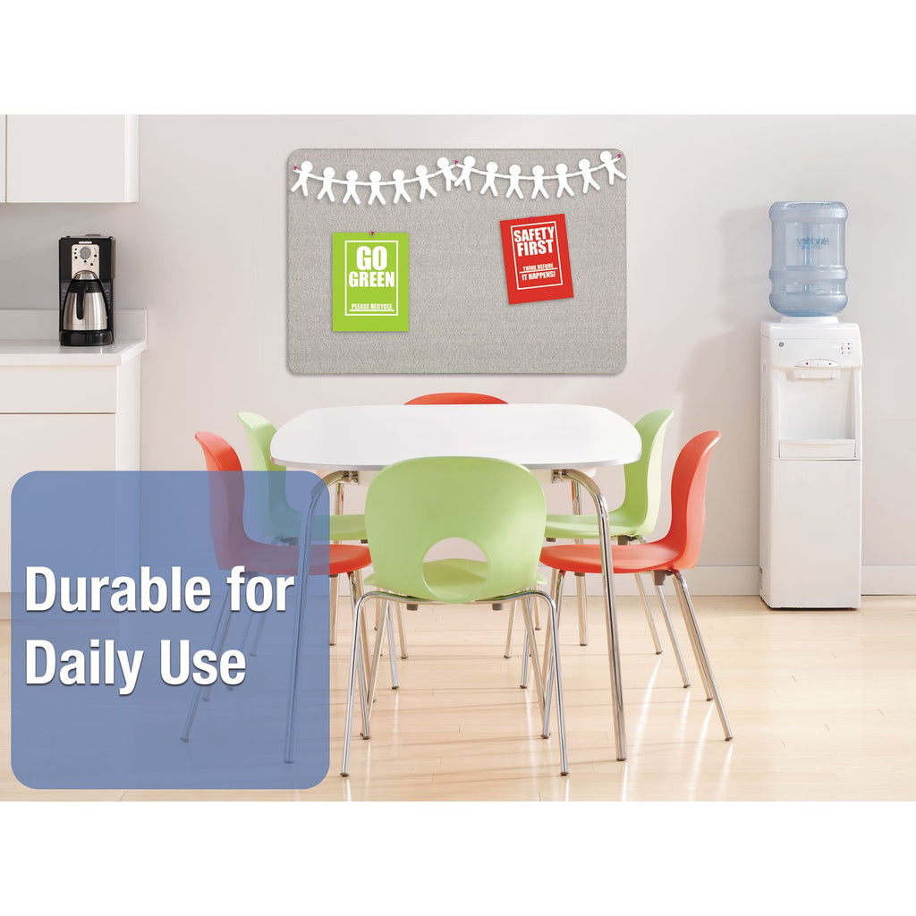Quartet Bulletin Board 48"W x 36"H Fabric Cork Board Alternative for Office School or Home Décor, Black (7684BK)