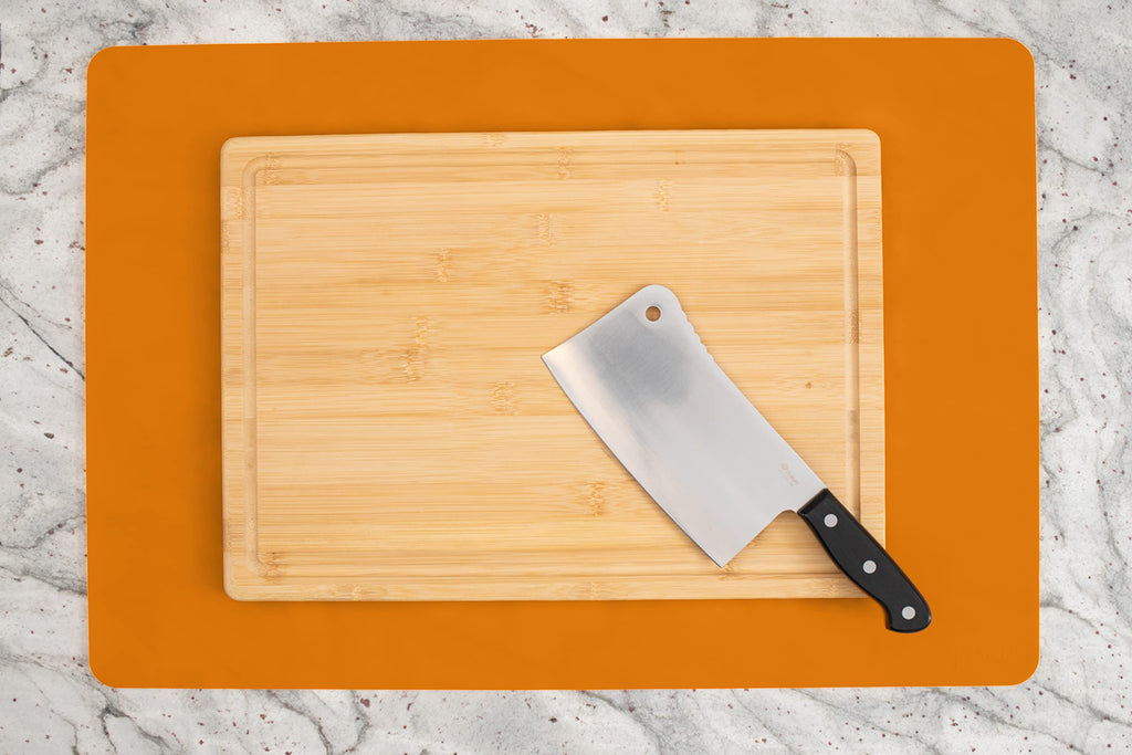 GASARE, Set of 2, Extra Large, Thick, Silicone Mats for Kitchen Counter, Heat Resistant Mats, Countertop Protector, Non-Slip, Easy to Clean, 25 x 17 Inches x 1.4mm, Black