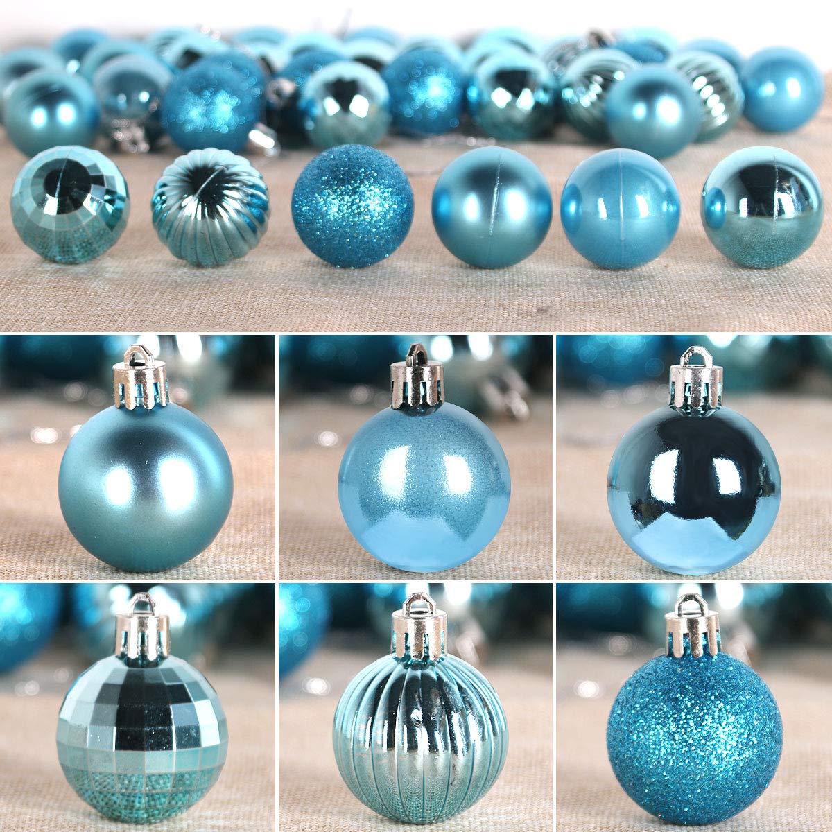Bubblegun Pink 1.6" Small Christmas Balls Christmas Tree Decoration Ornaments Shatterproof Hanging Balls for Birthday Halloween Holiday Wedding Decorations Set of 12pcs