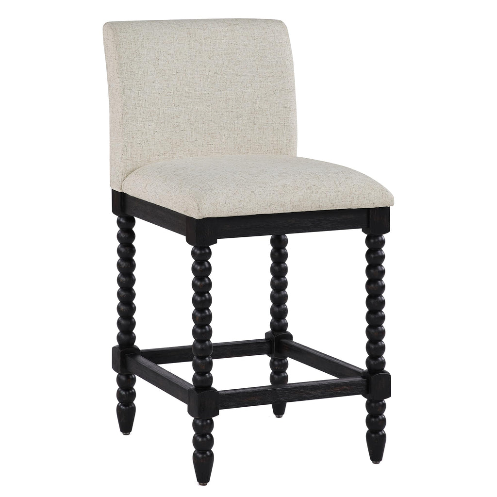 DUHOME Spindle Counter Stool with Padded Spring Seat,Wooden Bar Stools Farmhouse 26 Inch Counter Height Stools Chairs with Spindle Back for Kitchen Island