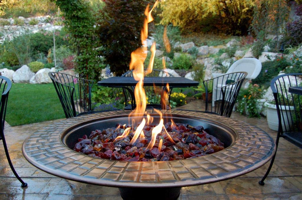 Hiland RGLASS-2-AMB Fire Glass, 20 lb, Amber