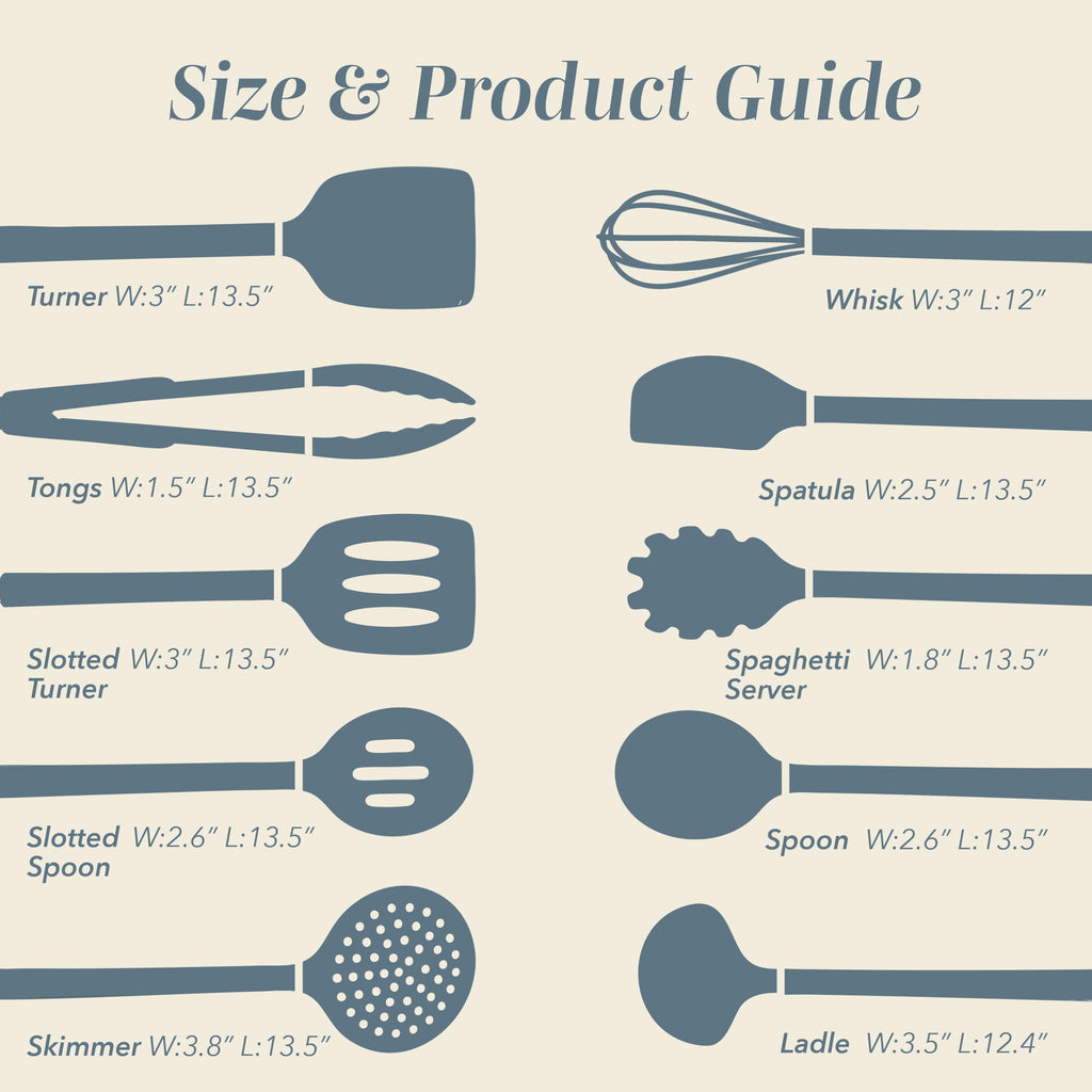 COOK WITH COLOR Silicone Cooking Utensils, Kitchen Utensil Set, Easy to Clean Silicone Kitchen Utensils, Cooking Utensils for Nonstick Cookware, Kitchen Gadgets Set with Holder, 10 Pieces