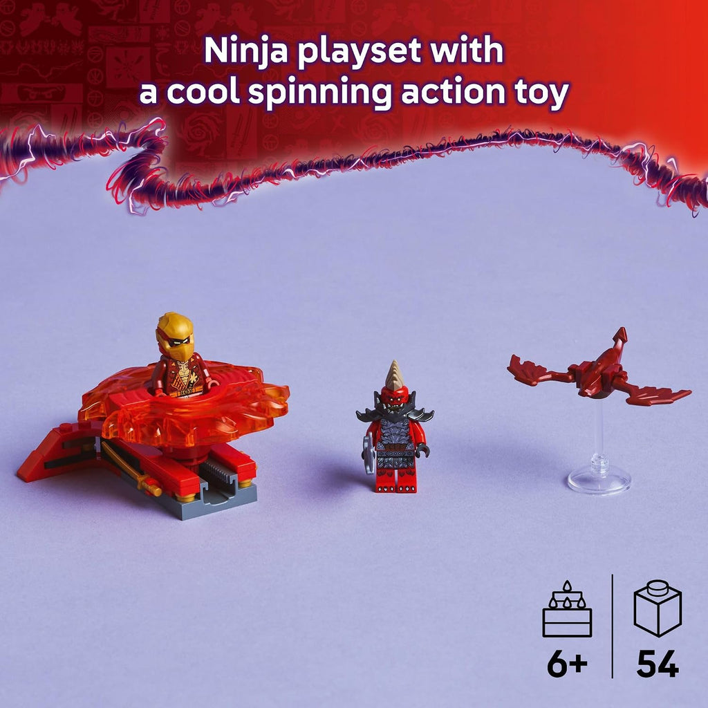LEGO NINJAGO Kai's Dragon Spinjitzu Spinner - Spinning Blade Battle Building Toy for Kids, Boys and Girls, Ages 6+ - with 2 Minifigures - Gift Idea for Birthdays - 71823