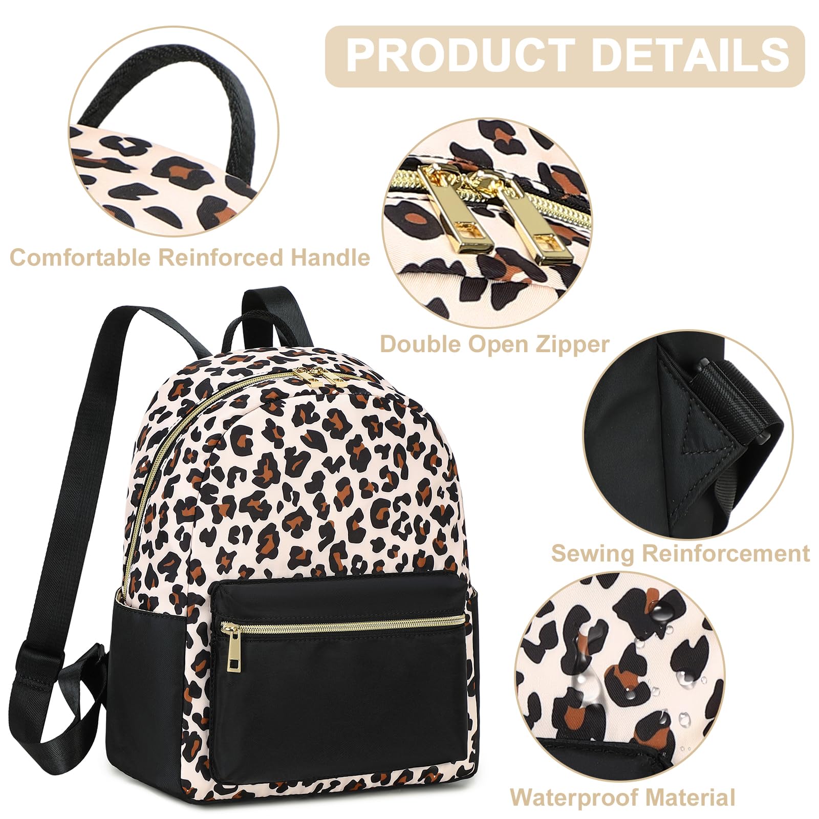 BTOOP Mini Backpack Women Girls Water-resistant Small Backpack Purse Shoulder Bag for Womens Adult Kids School Travel