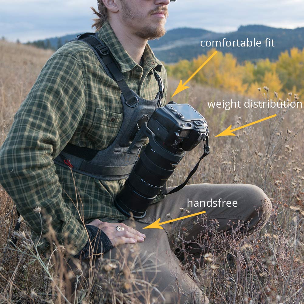 Cotton Carrier CCS G3 Camera Harness System for One Camera, Camo, 1 Camera