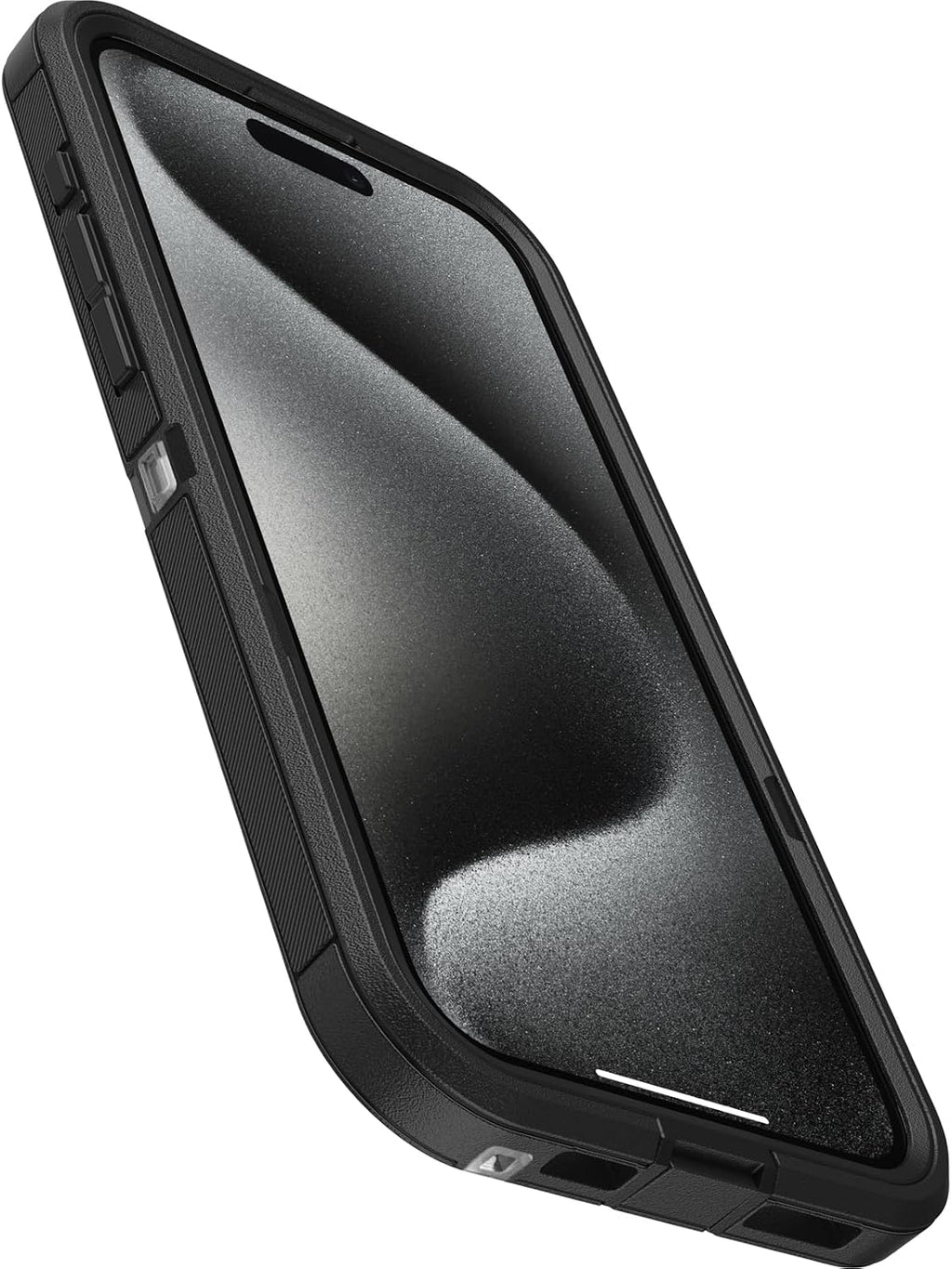 OtterBox iPhone 15 Pro MAX (Only) Defender Series XT Clear Case - Dark Side (Black/Clear), screenless, Rugged, Snaps to MagSafe, Lanyard Attachment