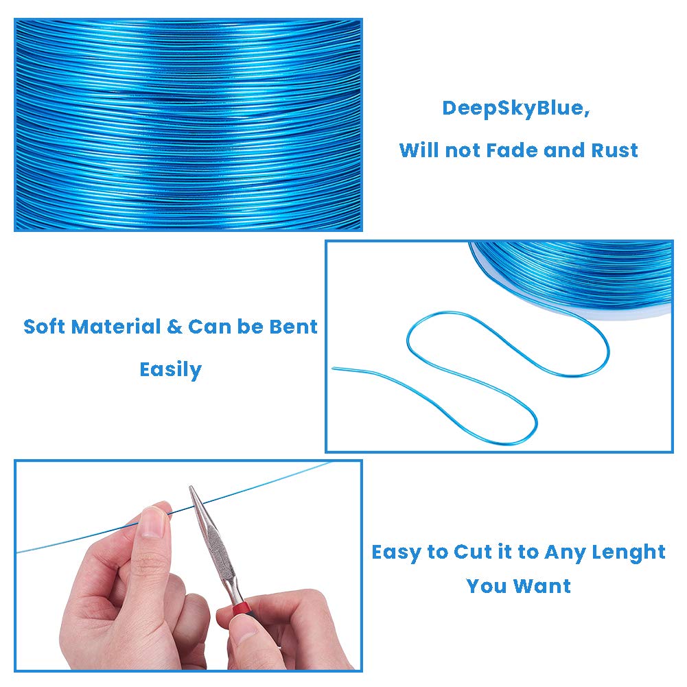 BENECREAT 9 Gauge Jewelry Craft Aluminum Wire 55 Feet Bendable Metal Sculpting Wire for Halloween Craft Floral Model Skeleton Making (Black, 3mm)