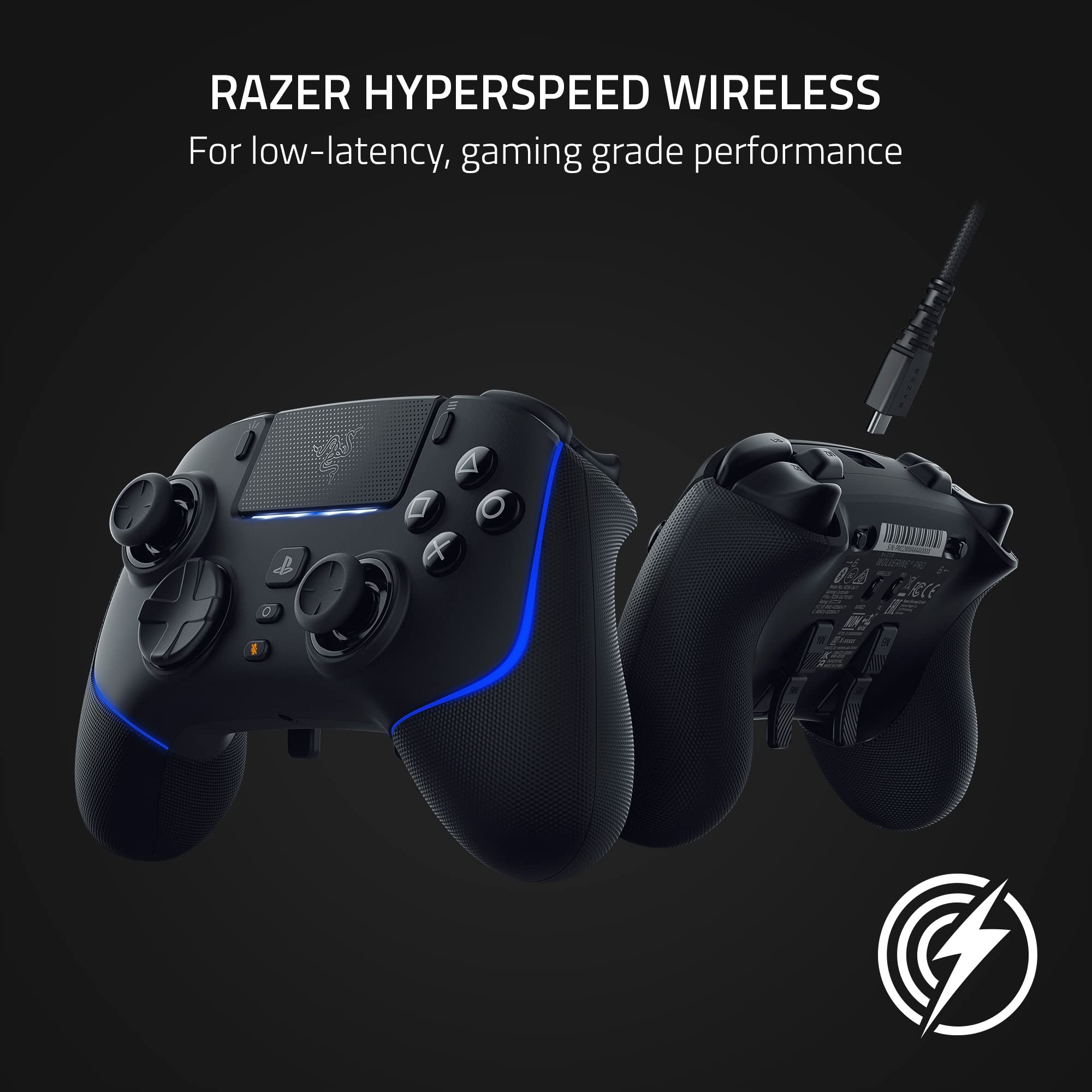 Razer Wolverine V2 Pro Wireless Gaming Controller for PlayStation 5 / PS5, PC: Mecha-Tactile Action Buttons - 8-Way Microswitch D-Pad - HyperTrigger - 6 Remappable Buttons - Chroma RGB   - Black