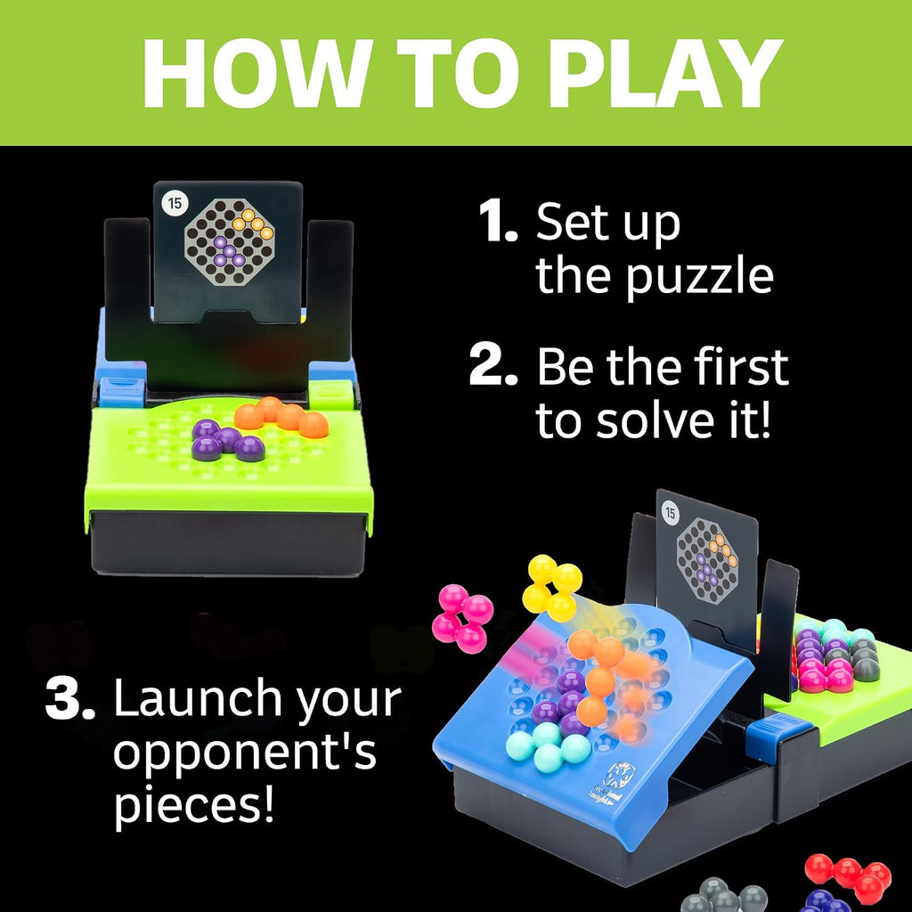Educational Insights Kanoodle Head-to-Head - 3D Brain Teaser Puzzles for Kids, Spatial Puzzle Games for Adults, Teens and Kids, Problem Solving Toys and Logic Puzzles, Two Player Games
