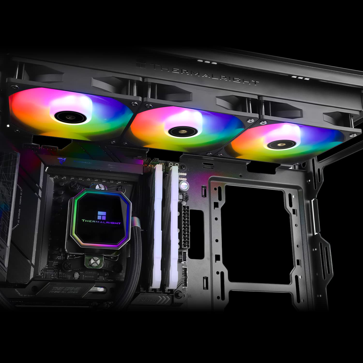 Thermalright Frozen Prism 240 Black CPU Liquid Cooler,Efficient PWM Controlled Pump 3300RPM,TL-E12 Series PWM Fan×2,Water Cooling Computer Parts,for AMD AM4/AM5,Intel LGA1150/1151/1200/1700/1851