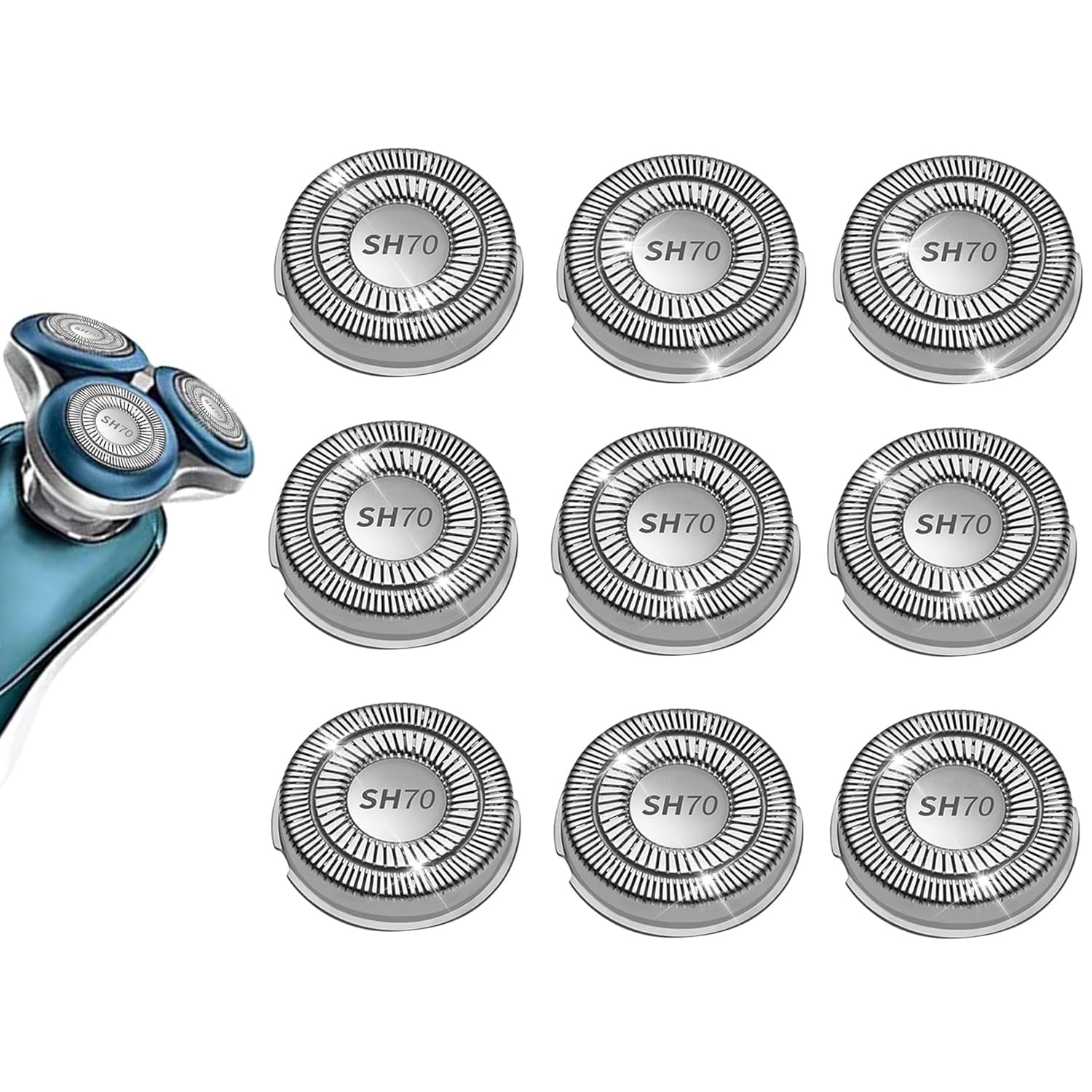 6 Pack SH30 Replacement Head Compatible with Philips Norelco Series 3000/2000/1000,New Upgraded SH30 Replacement Double Blades for norelco 1000 Replacement Heads