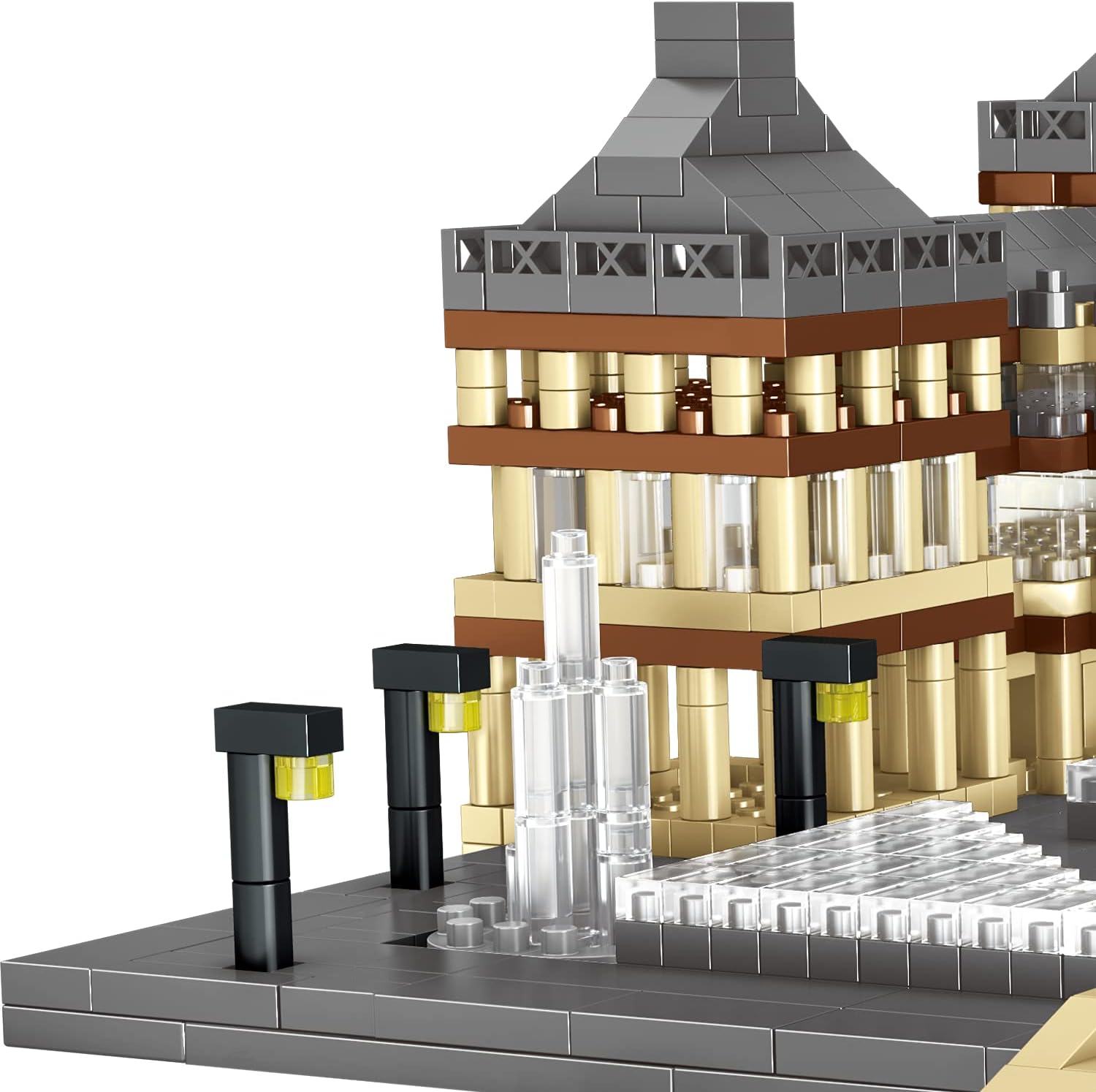 dOvOb Architecture Louvre Micro Building Blocks Set（2885PCS） - World Famous Architectural Model Toys Gifts for Kid and Adult