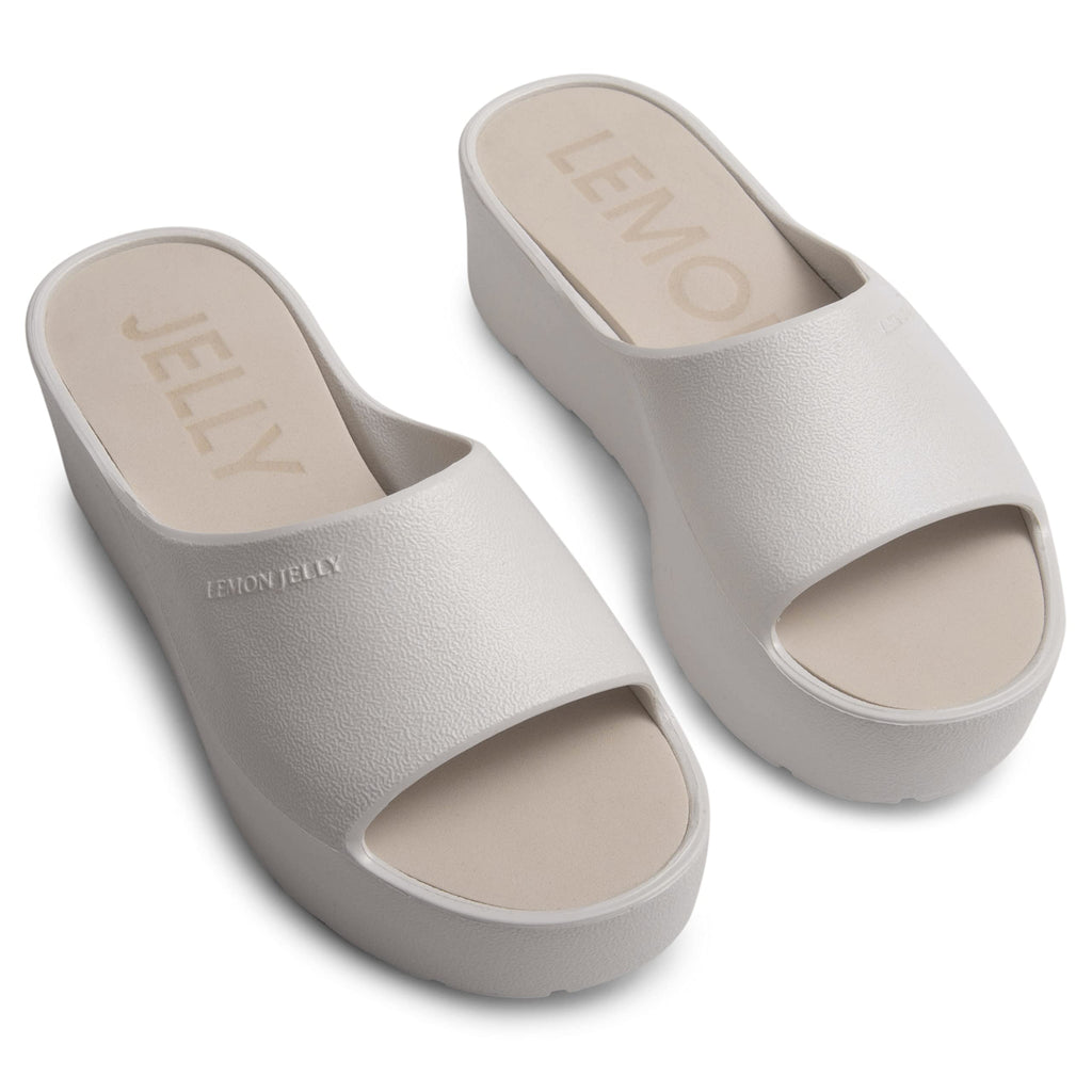 Lemon Jelly Women's Sunny Platform Sandals - Cute Water-Friendly Comfort Wedges for the Beach or Casual Wear - Super Lightweight Slip-On Flip Flops for Ladies
