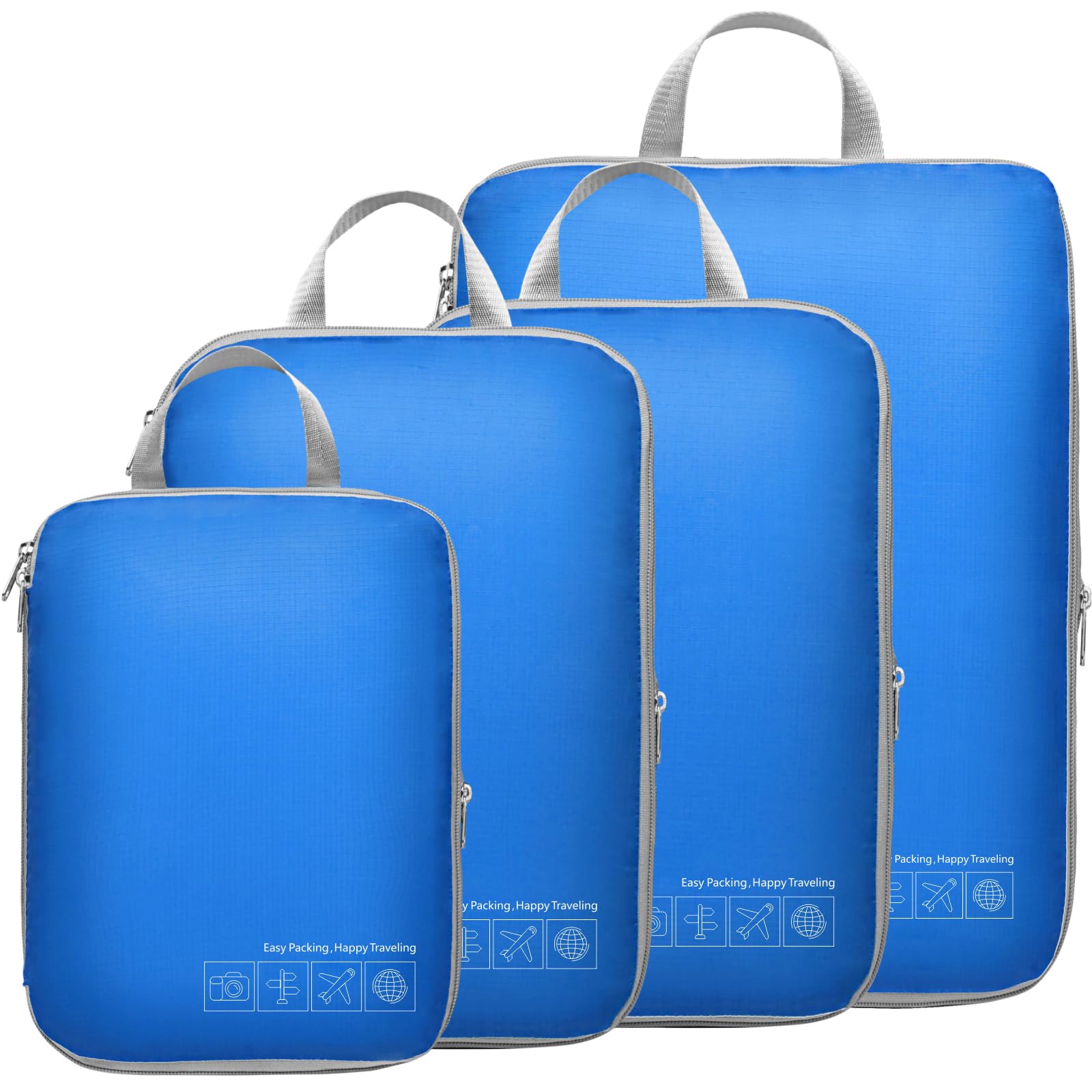 Cambond Compression Packing Cubes for Travel - Lightweight Expandable Travel Bags Luggage Organizers Travel Essentials Compression Cubes for Travel Space Saver for Carry on Suitcases Organizer