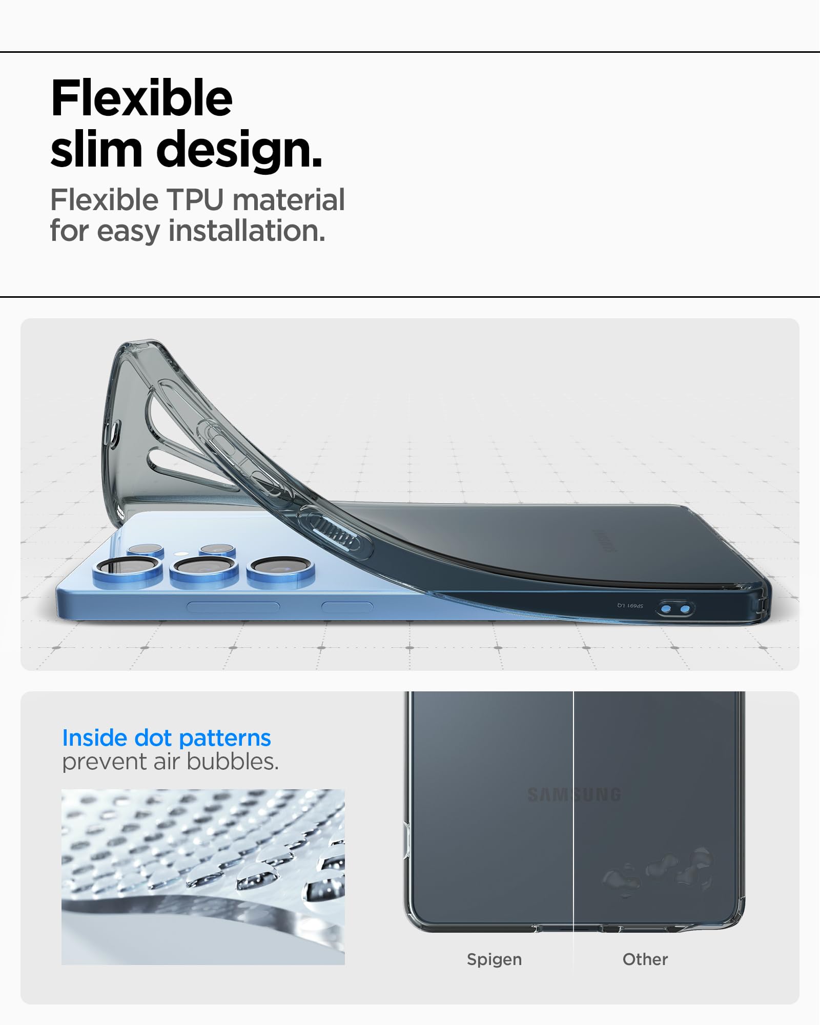 Spigen Liquid Crystal Designed for Galaxy S24 Case (2024) [Military-Grade Protection] - Crystal Clear