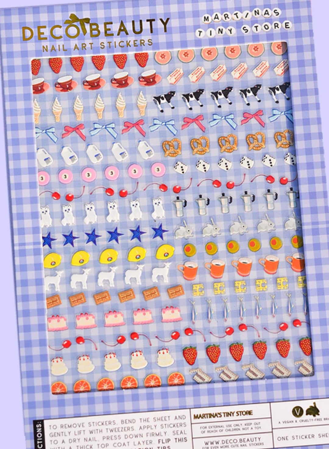 Deco Beauty 90s Baby - Super Thin & Easy-to-Apply Nail Art with The Cutest Designs - Durable & Long-Lasting Nail Art Stickers and Decals for Women, for DIY at-Home Manicures & Salon-Quality Nails