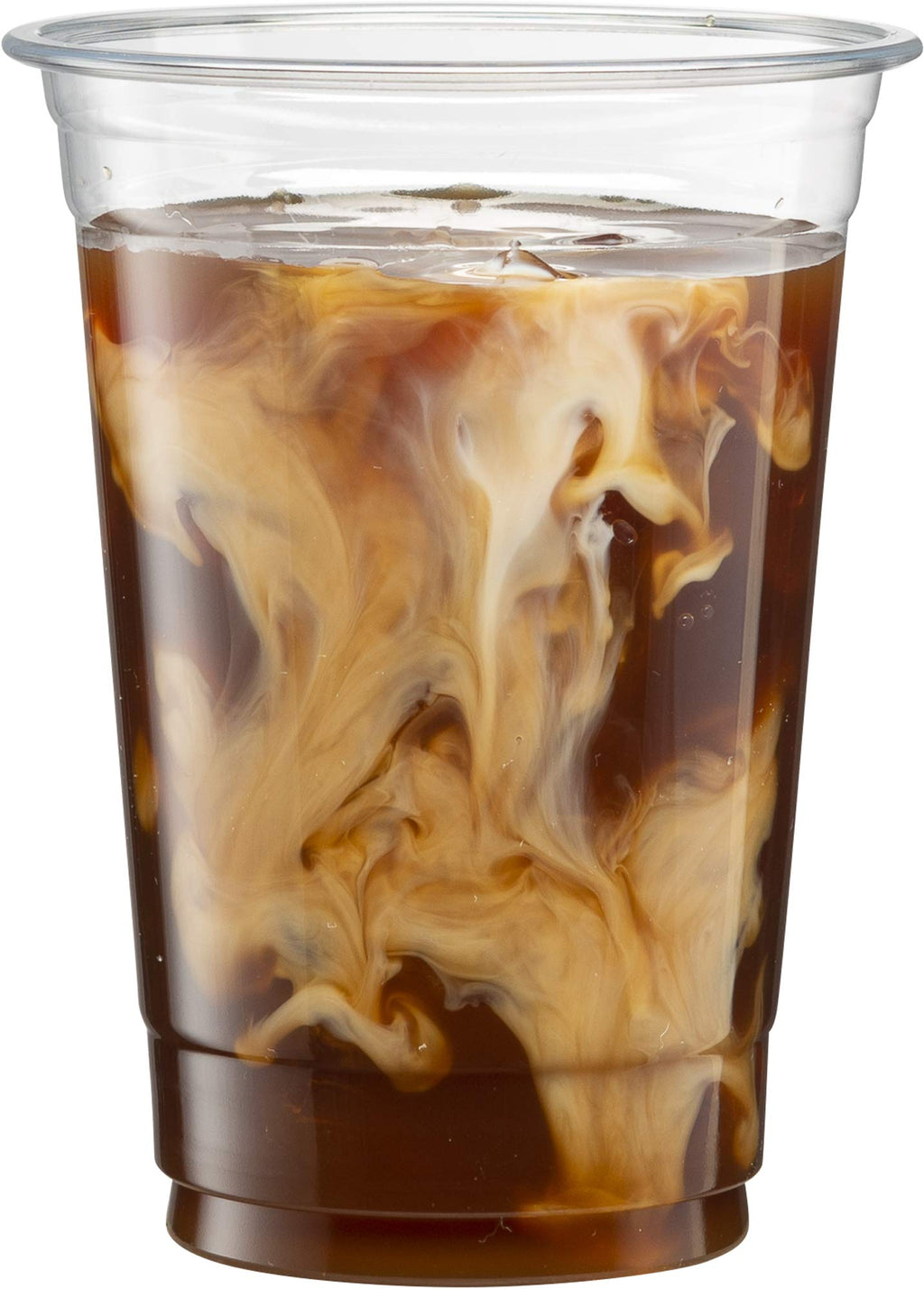 Crystal Clear PET Cups for Iced Coffee,Milkshake, Cold Drinks, Slush, Smoothy's, Slurpee, Ice cream, Dessert, Party's, Plastic Disposable Cups (50, 12 oz)