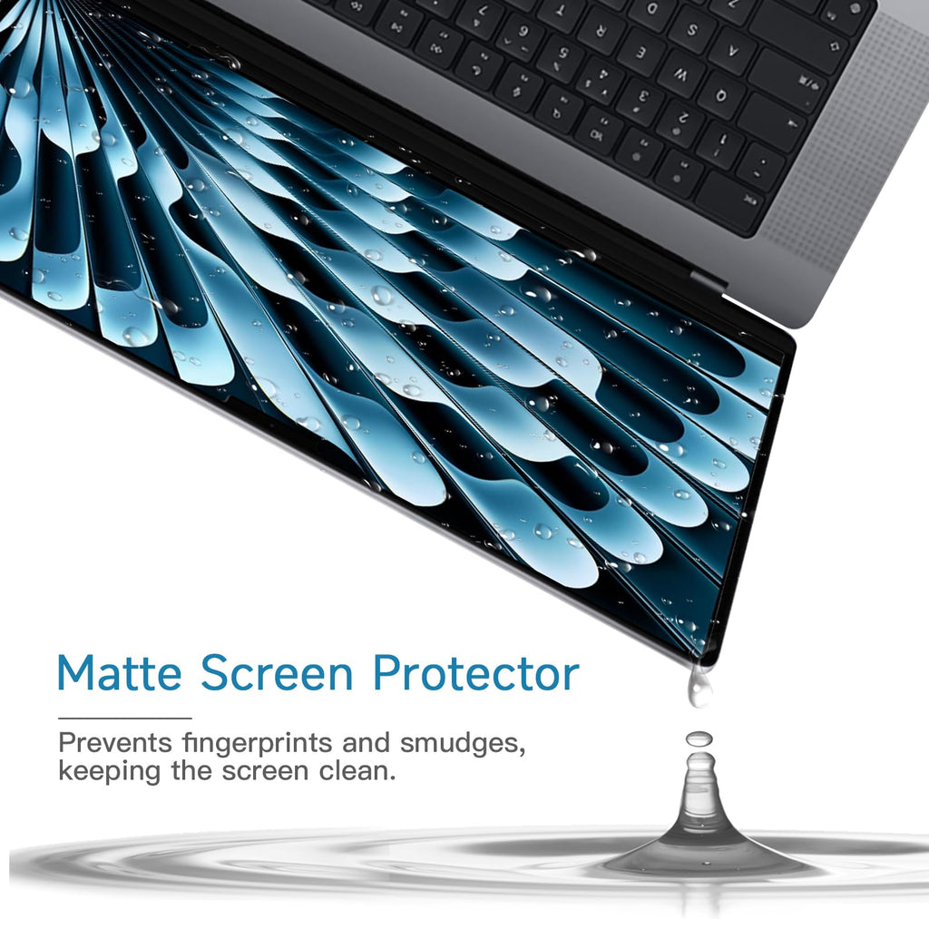 Paquete de 2 protectores de pantalla compatibles con MacBook Pro de 13 pulgadas (2016-2022 / M1, M2) y MacBook Air de 13 pulgadas (2018-2021 / M1), protector de pantalla antirreflejos, protector de