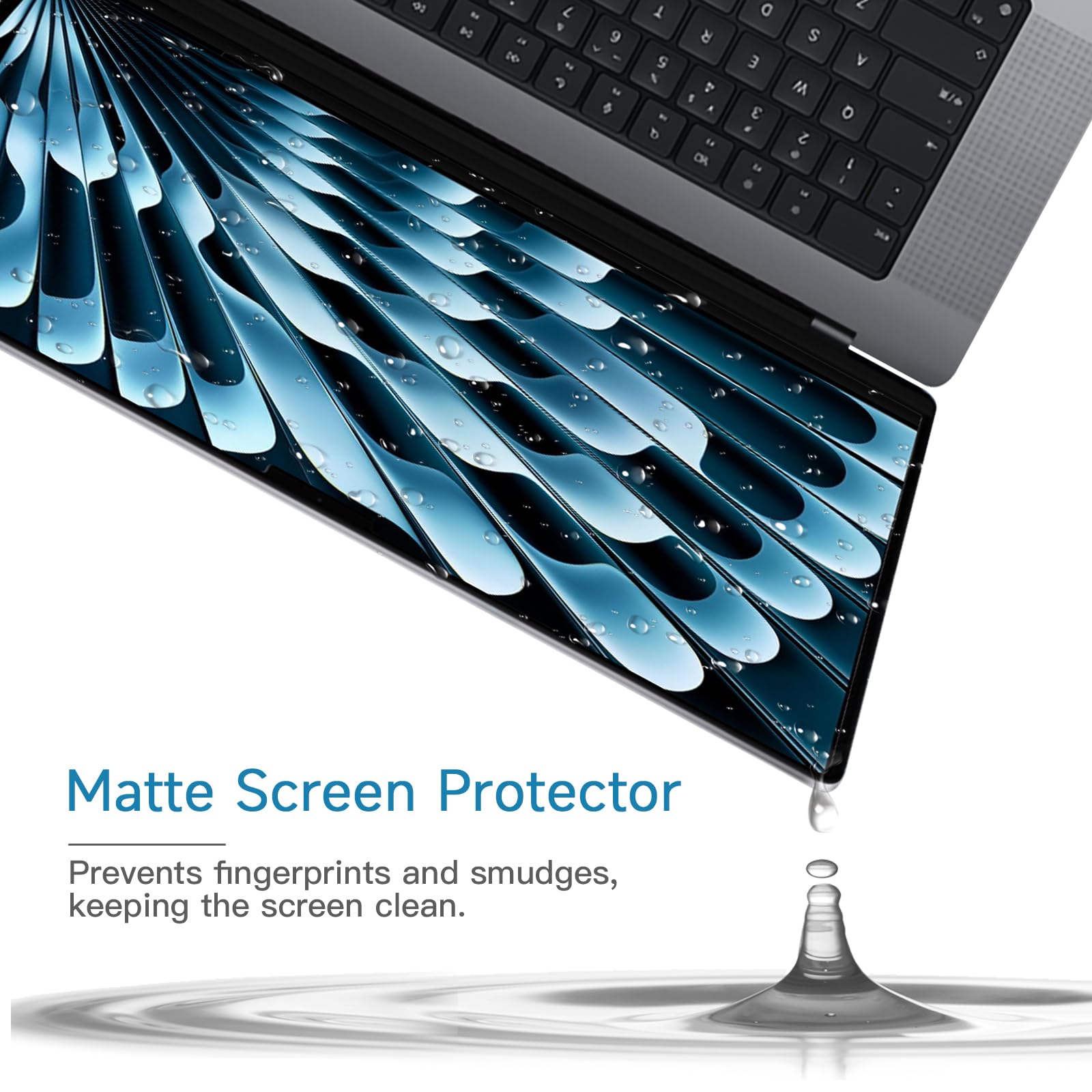 Paquete de 2 protectores de pantalla compatibles con MacBook Pro de 13 pulgadas (2016-2022 / M1, M2) y MacBook Air de 13 pulgadas (2018-2021 / M1), protector de pantalla antirreflejos, protector de