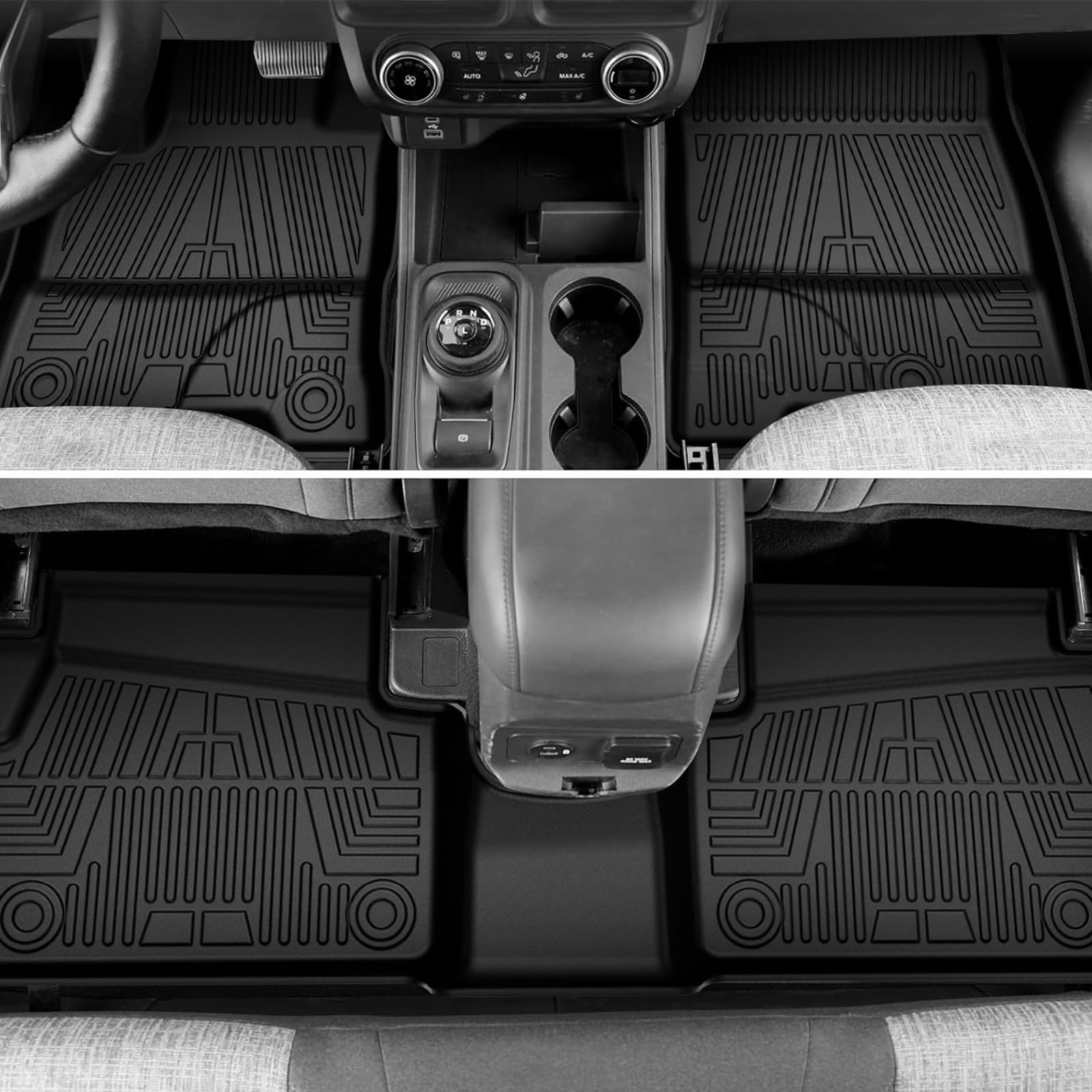 KUST Floor Mats for Tesla Model S Accessories 2012-2024 2025 (Not for Plaid/Long Range) Custom Fit Floor Liners A ll Weather Protection 1st & 2nd Row High Edge Non-Slip