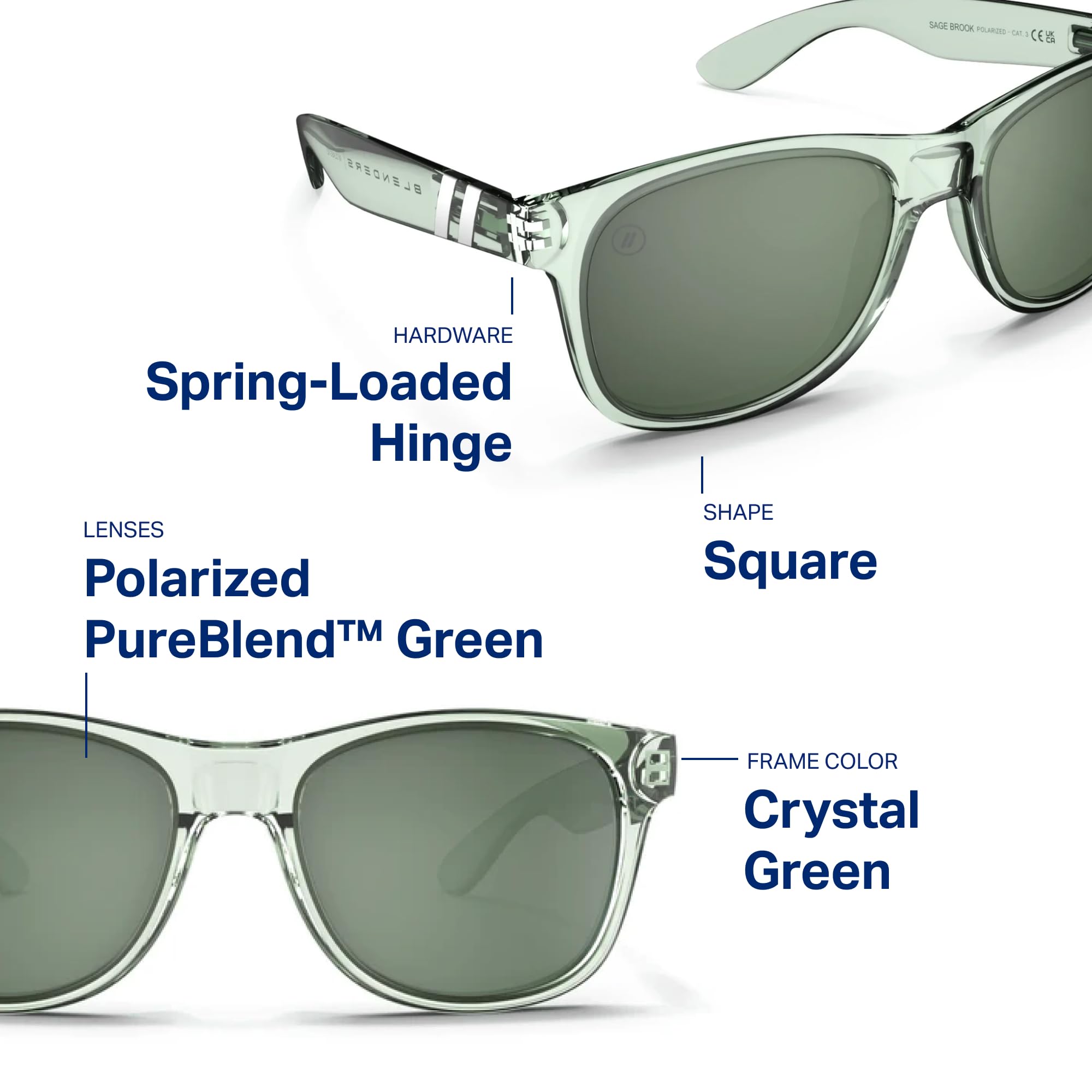 Blenders Eyewear M Class X2 – Polarized Sunglasses – Round Lens, Spring Loaded Hinge – 100% UV Protection – For Men & Women