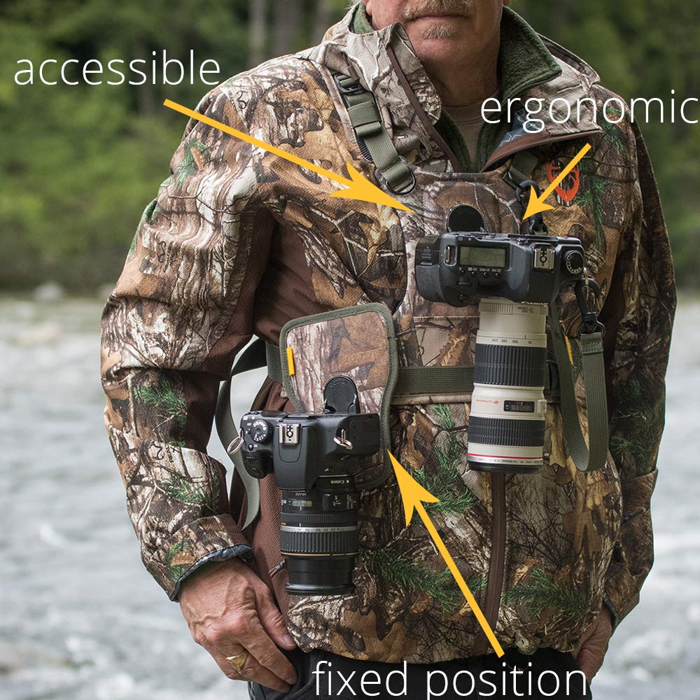 Cotton Carrier CCS G3 Camera Harness System for One Camera, Camo, 1 Camera