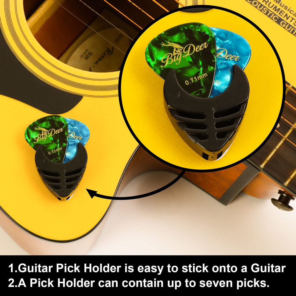 BigDeer 16 pack Celluloid Guitar Picks ，includes Thin,Medium, Heavy & Extra Heavy Picks Plectrums for Acoustic Guitar,Ukulele,Bass Wrapped in tin box