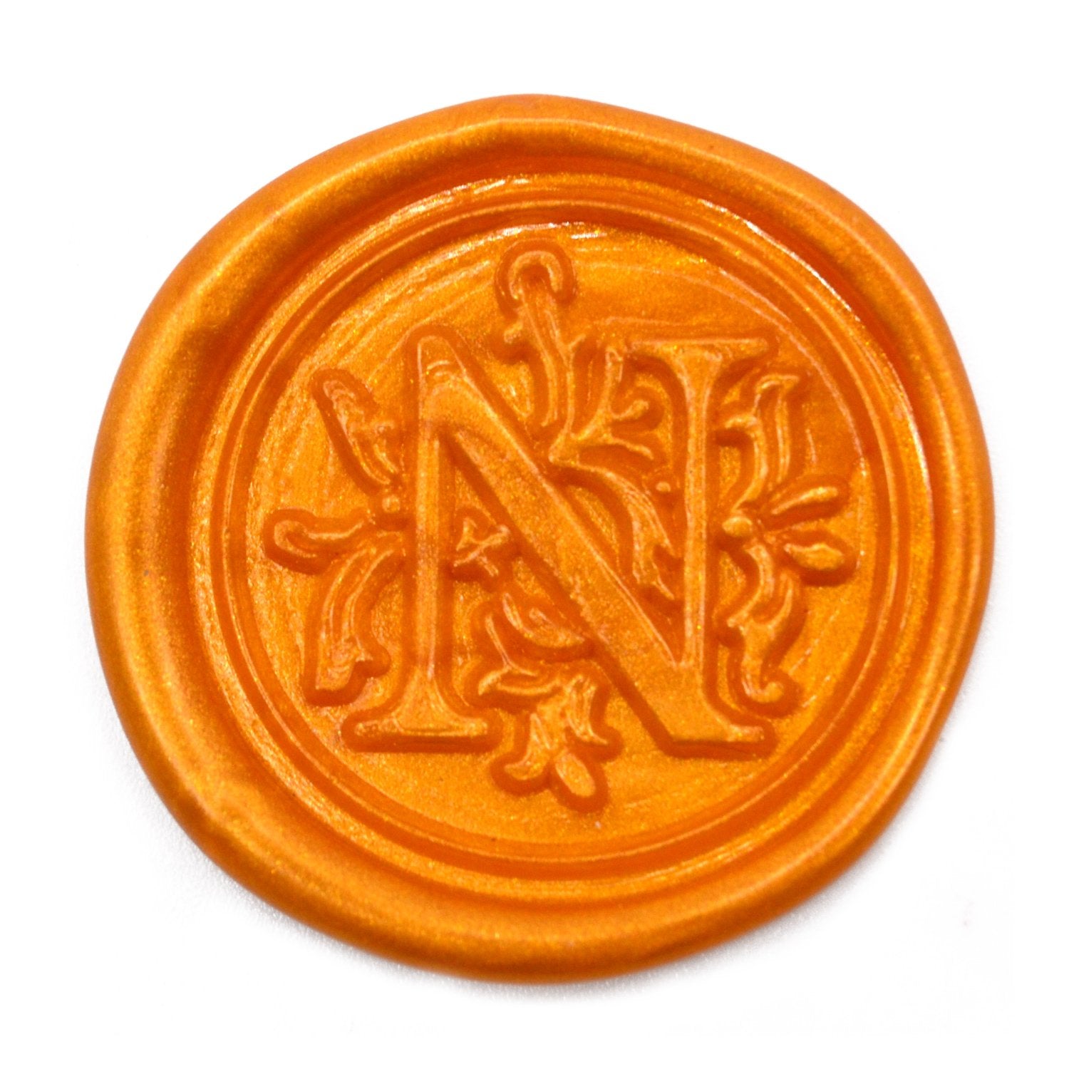 Medieval Initial Alphabet Sealing Wax Stamps, Brass Head Wooden Handle, for Thanksgiving Card/Envelope/Gift Wrap/Wedding Engagement Party Invitation - Letter S